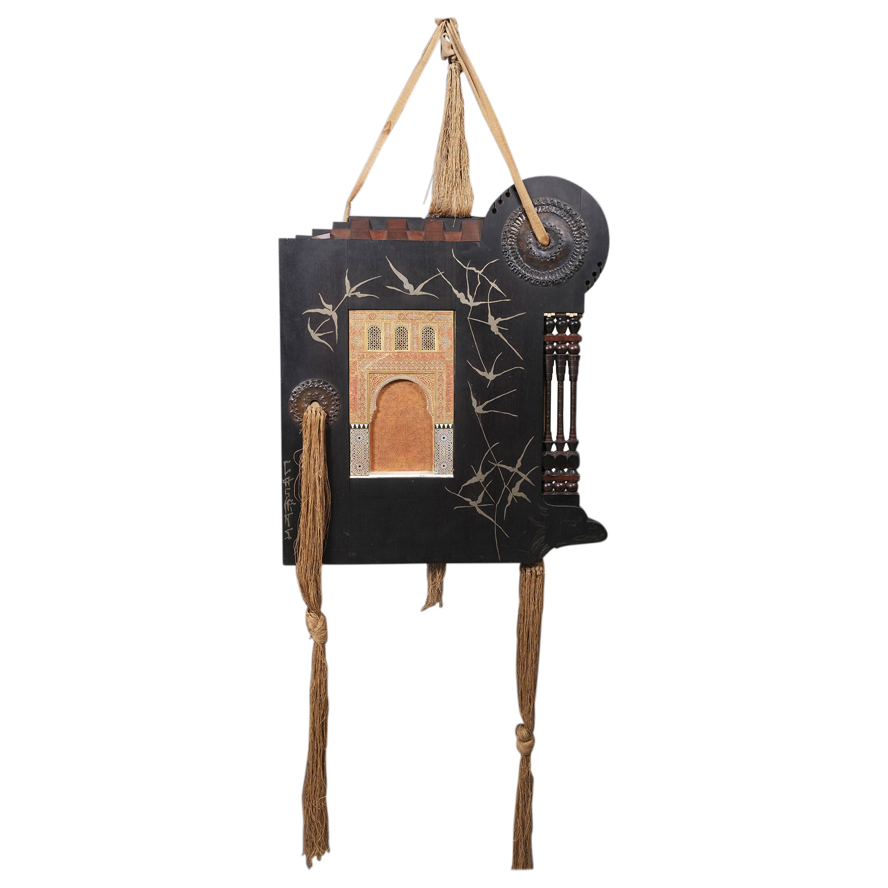 Extraordinary Wall Panel by Carlo Bugatti, Milan, Circa 1900