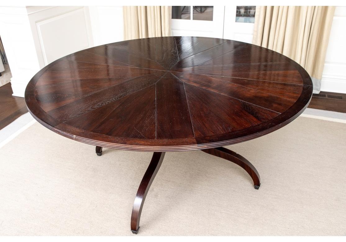 Extraordinary Walnut Pedestal Table from John Rosselli In Fair Condition In Bridgeport, CT