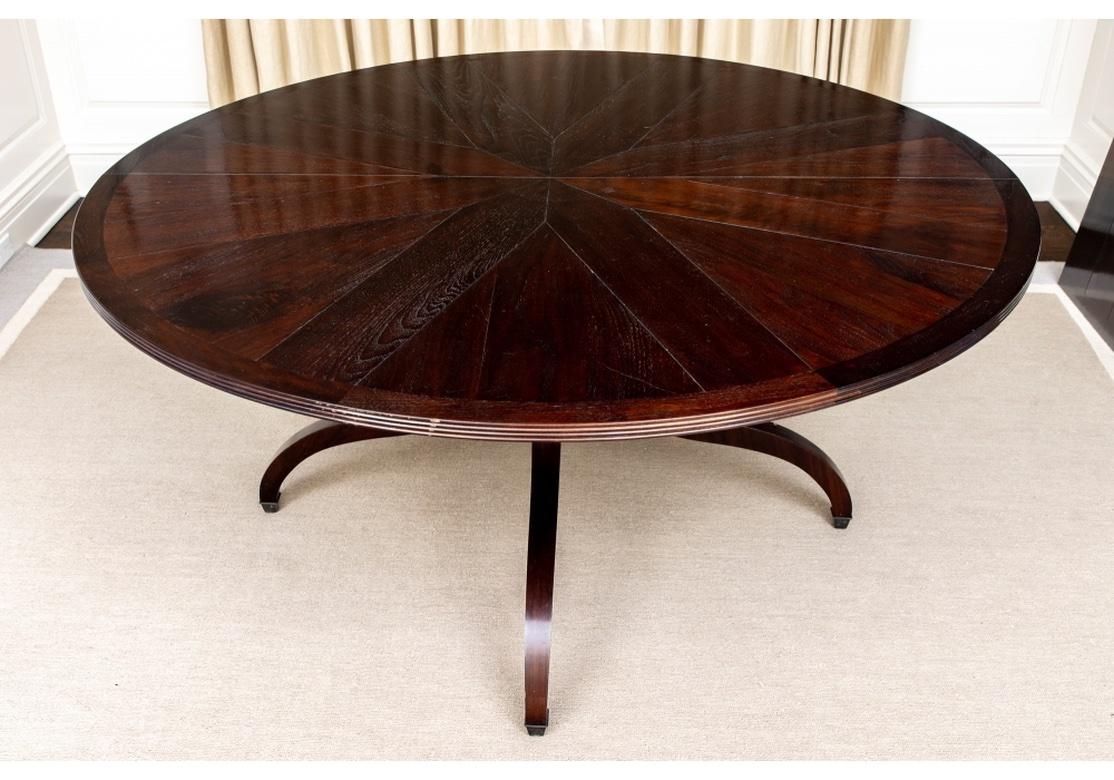 20th Century Extraordinary Walnut Pedestal Table from John Rosselli