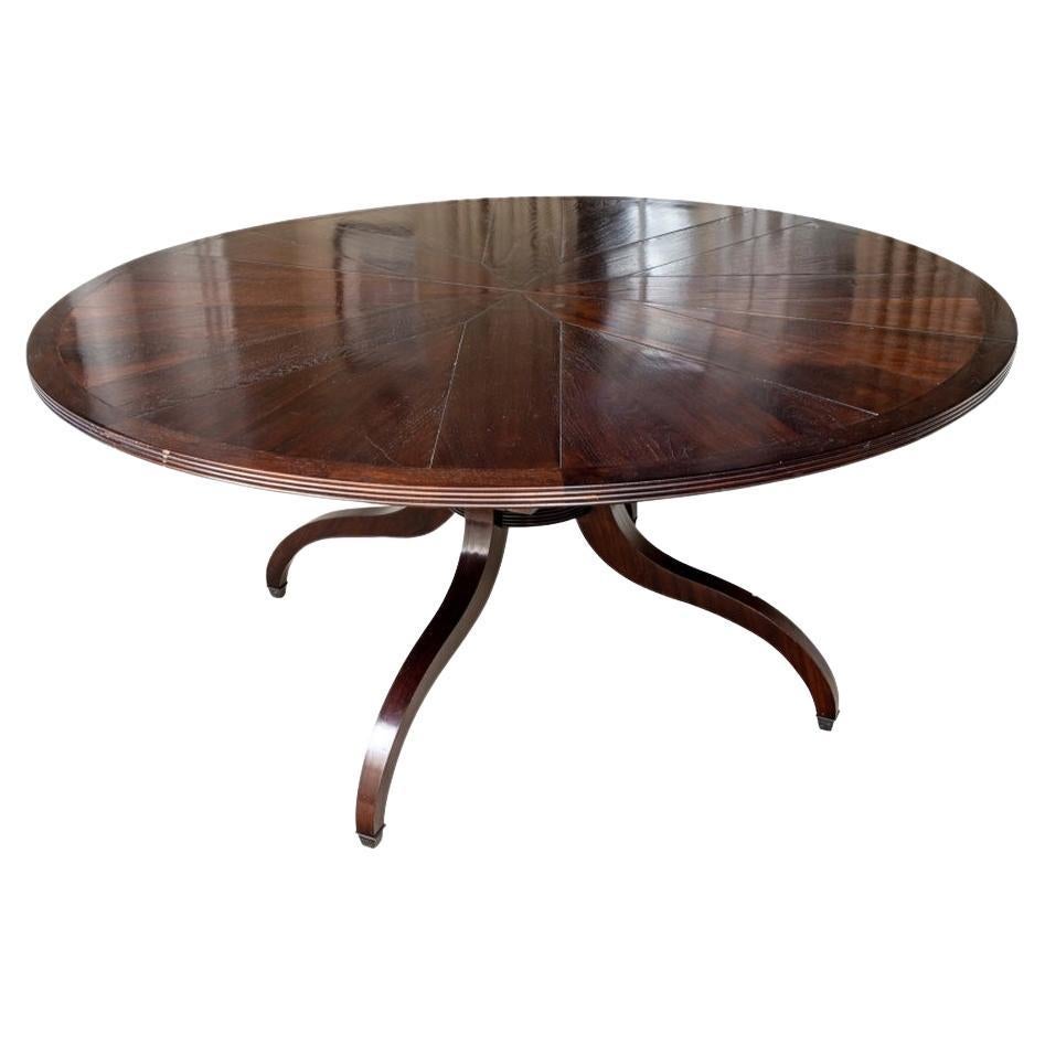 Extraordinary Walnut Pedestal Table from John Rosselli