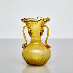 Extraordinary Yellow Blown Glass Vase - Early 20th Century