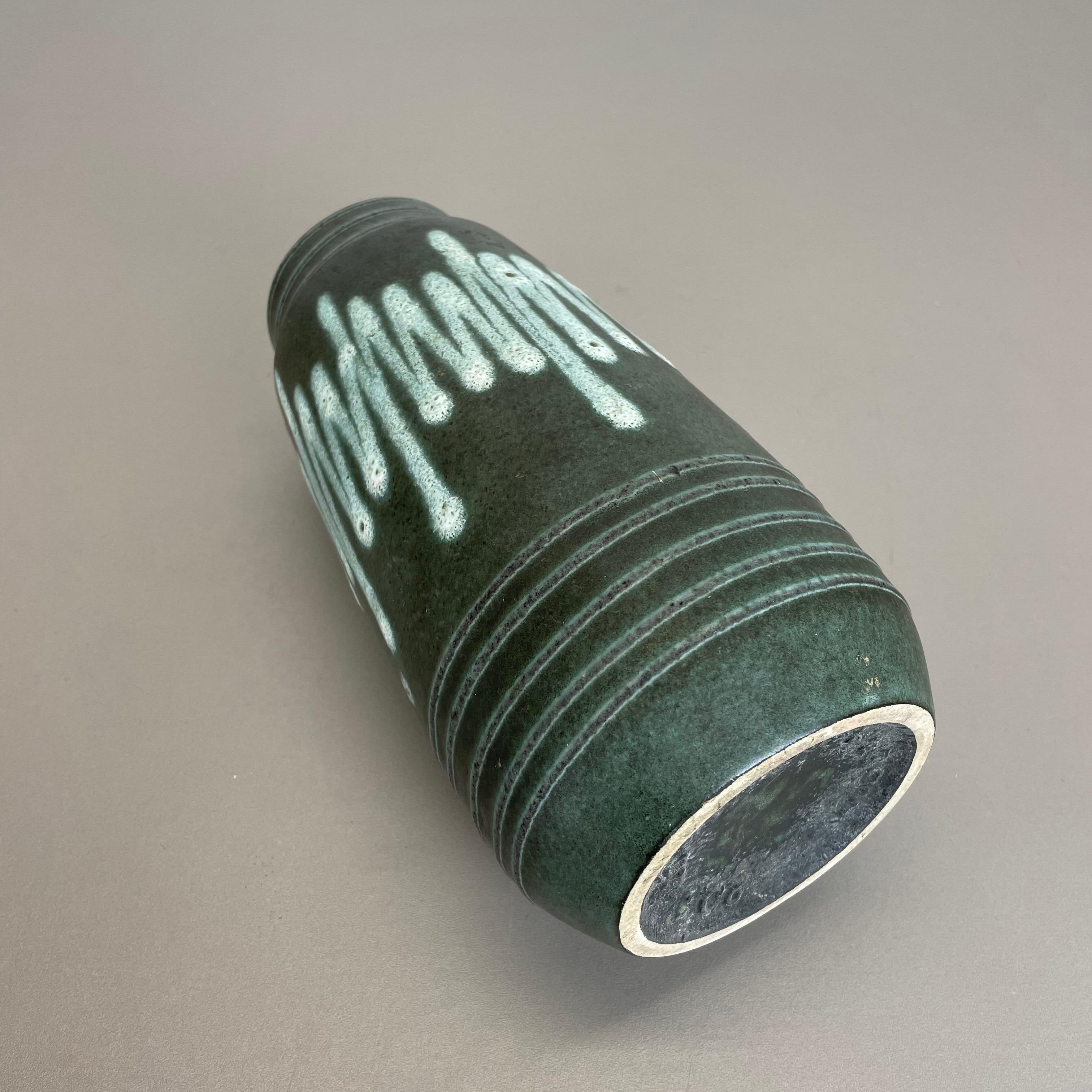 Extraordinary Zig Zag Pottery Fat Lava Vase Made by Scheurich, Germany, 1970s For Sale 5