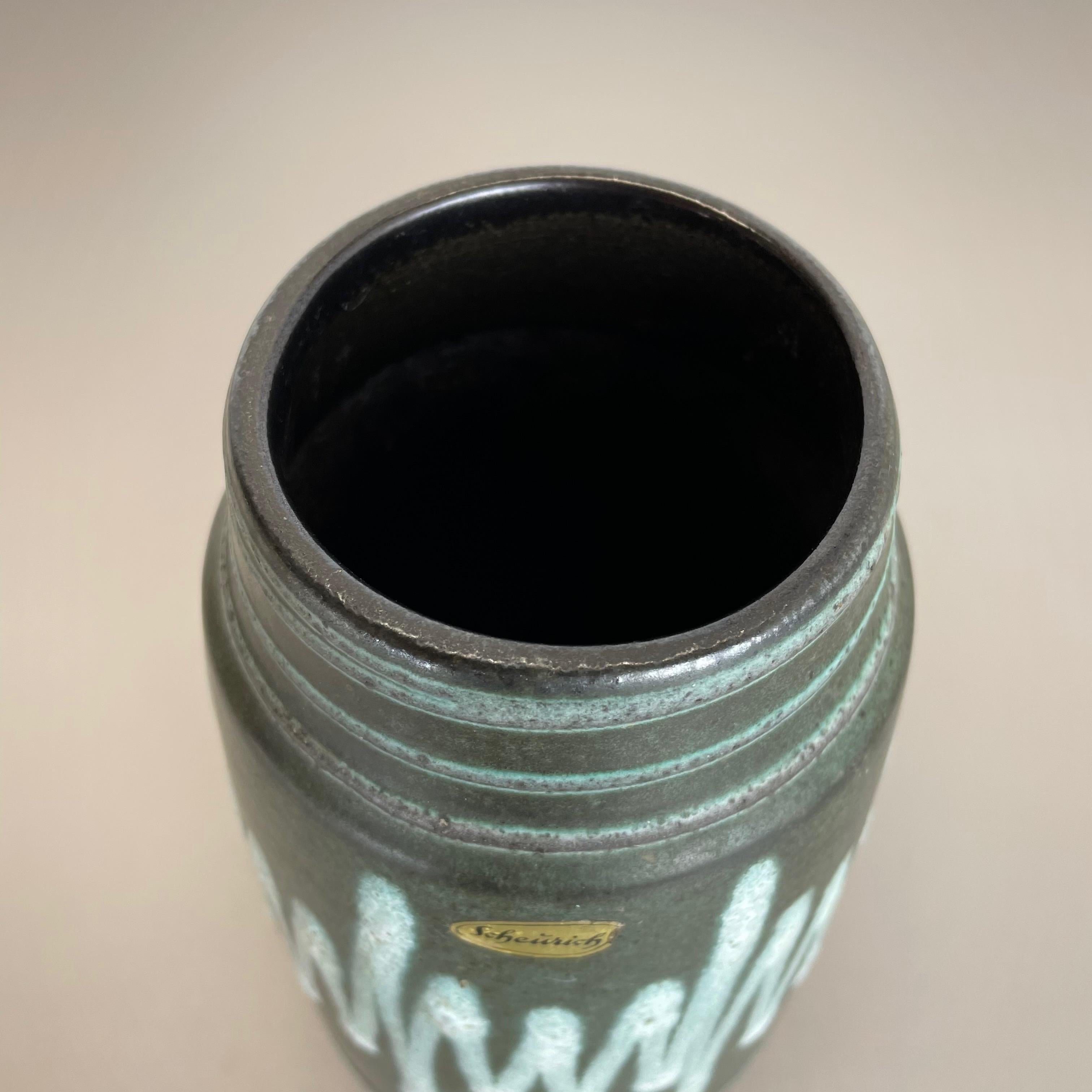 Extraordinary Zig Zag Pottery Fat Lava Vase Made by Scheurich, Germany, 1970s For Sale 2