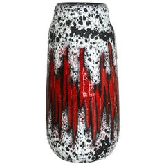 Außergewöhnliche Zick-Zack-Keramik-Vase "Fast Lava" von Scheurich, Deutschland, 1970er Jahre