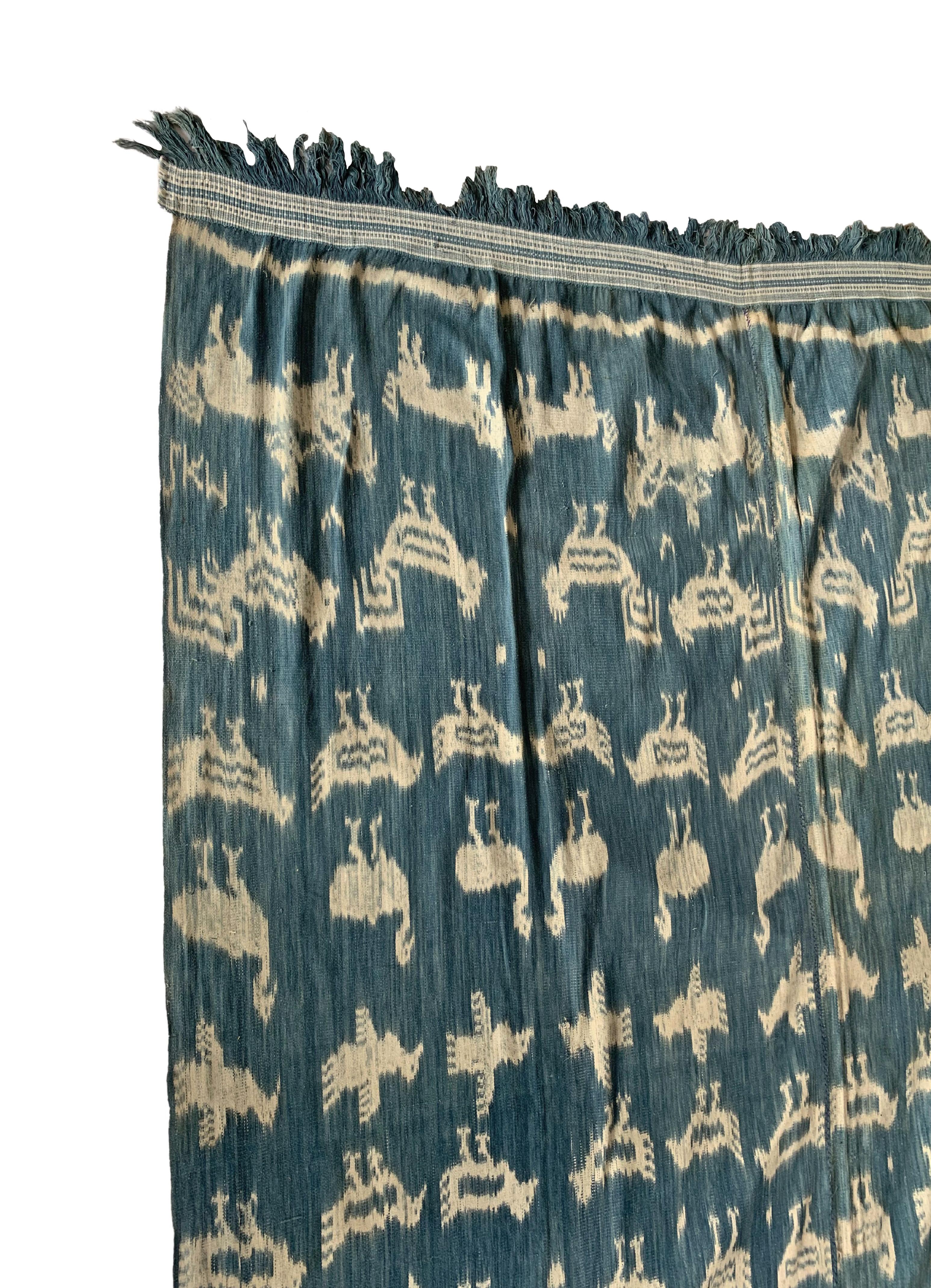 Hand-Woven Extravagant and very long Ikat Textile from Sumba Island, Indonesia