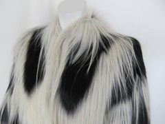 Extravagant Black and White Fur Cape