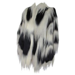 Extravagant Black and White Fur Cape