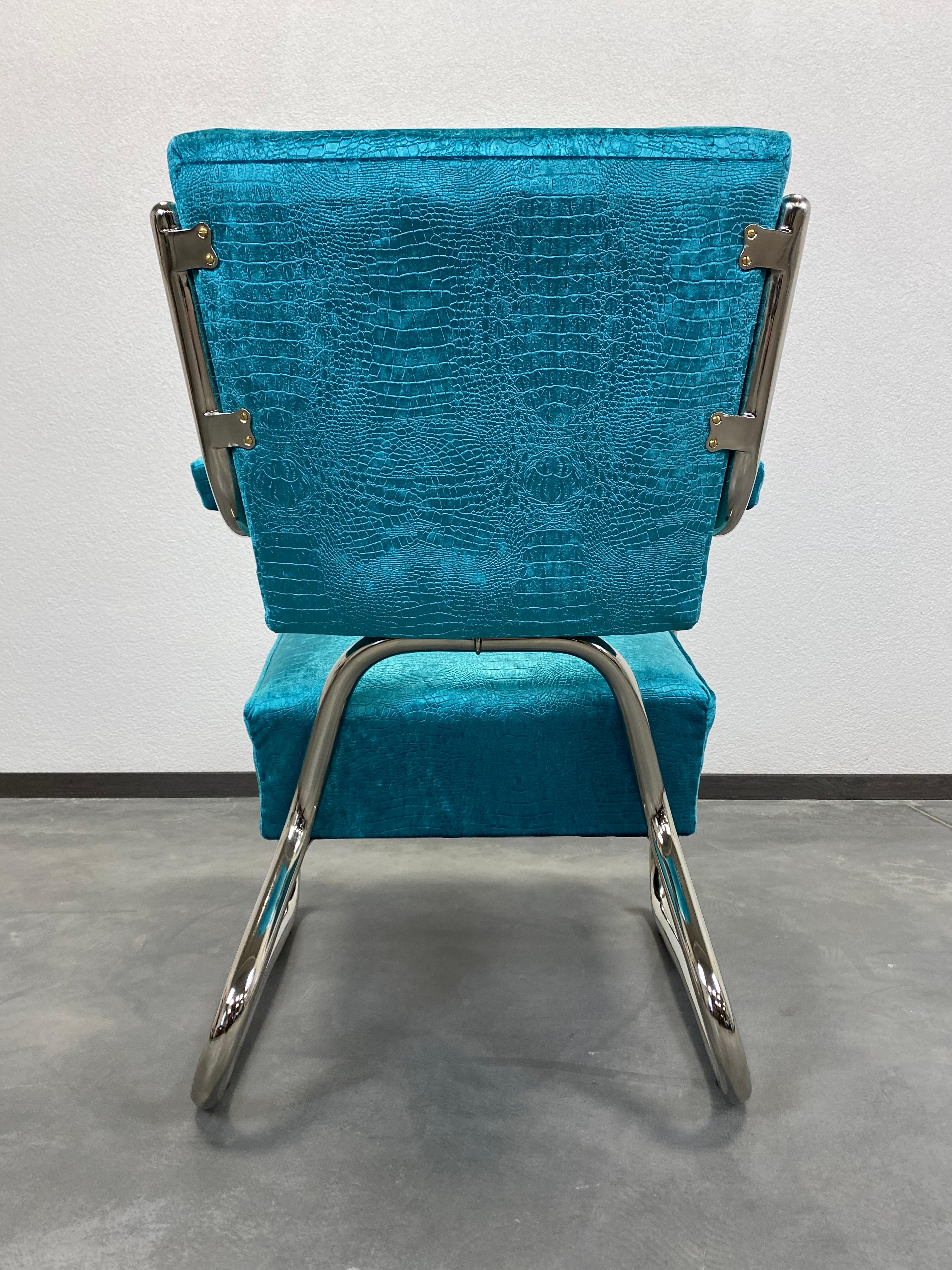 Extravagante Bauhaus-Sessel aus Chrom im Angebot 2