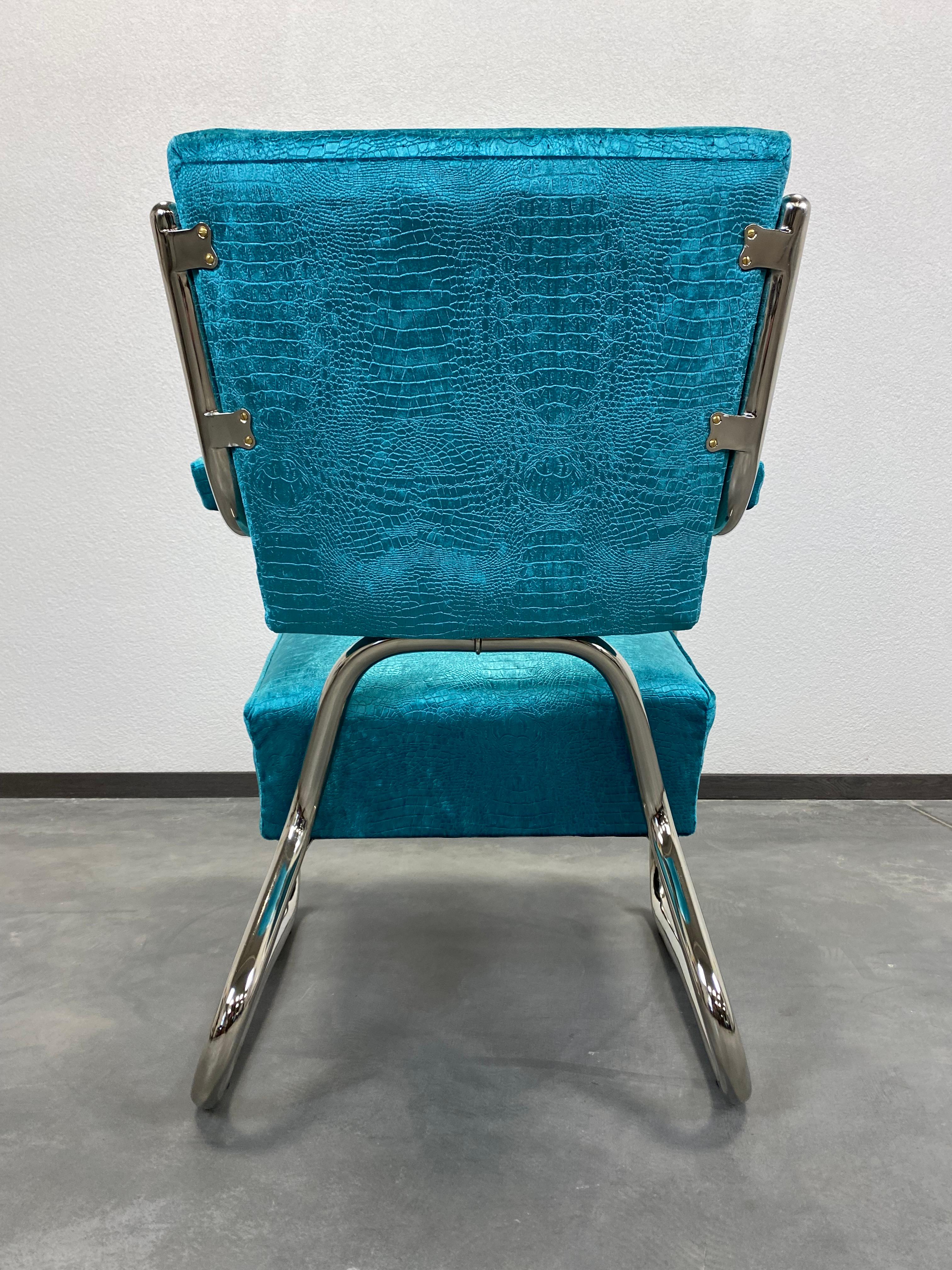 Stravaganti poltrone cromate Bauhaus in vendita 4