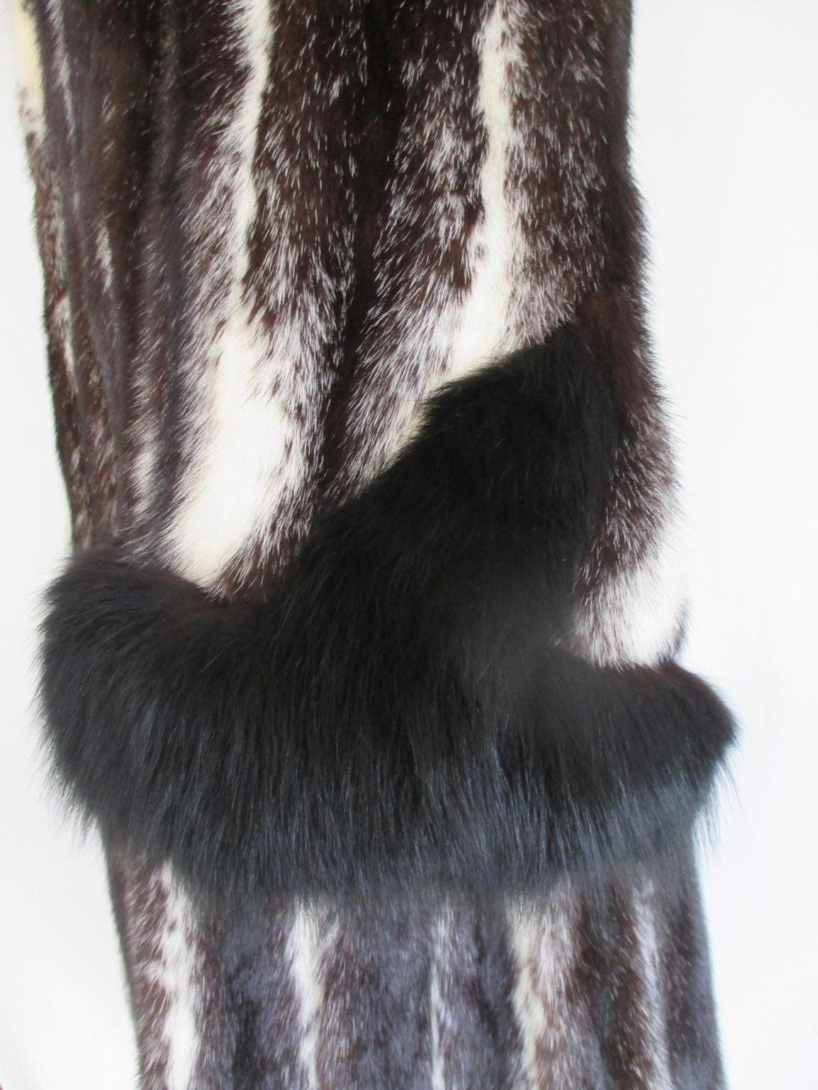 Extravagant Cross Mink Fox Fur Coat 1