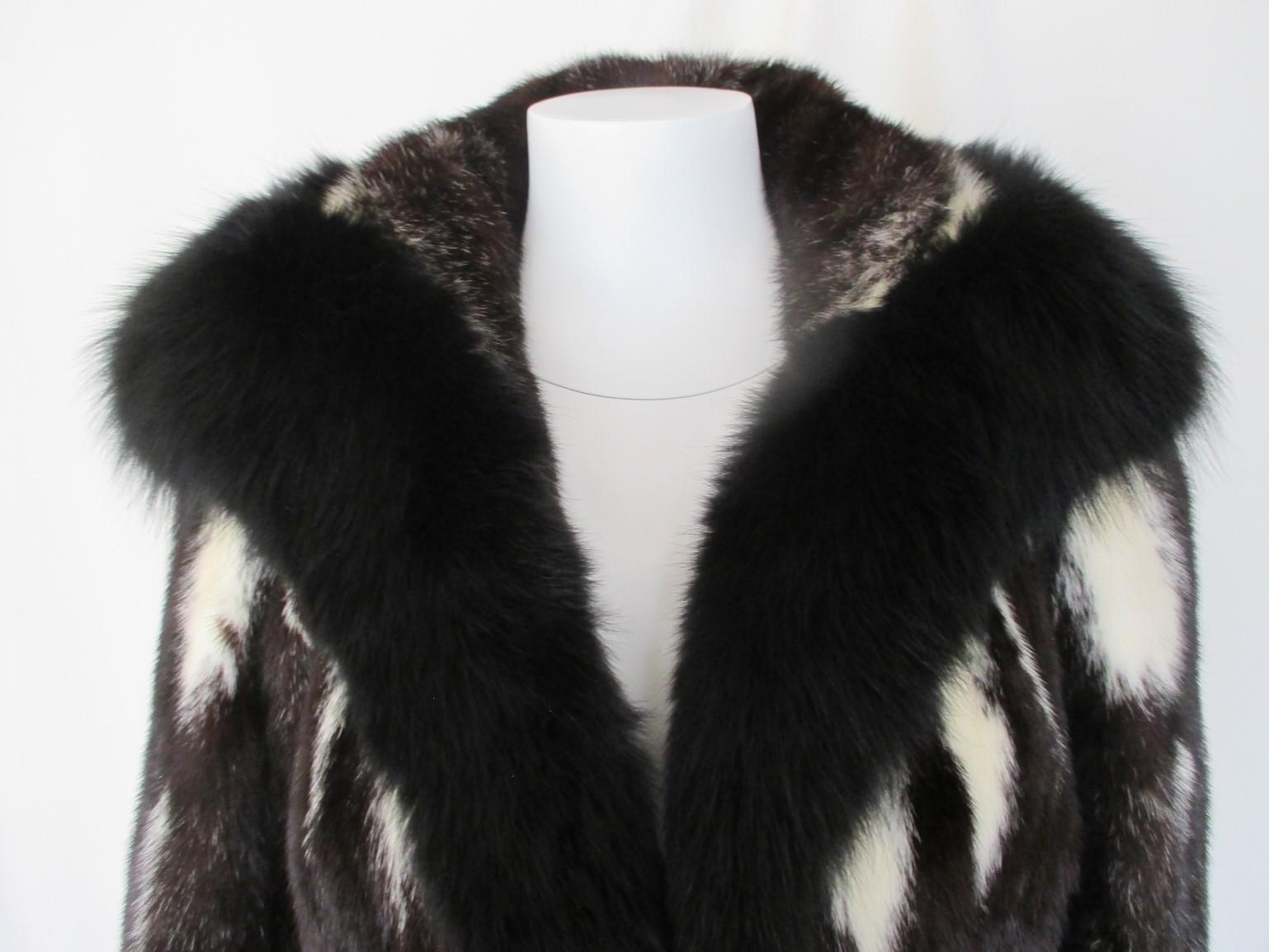 Extravagant Cross Mink Fox Fur Coat 3