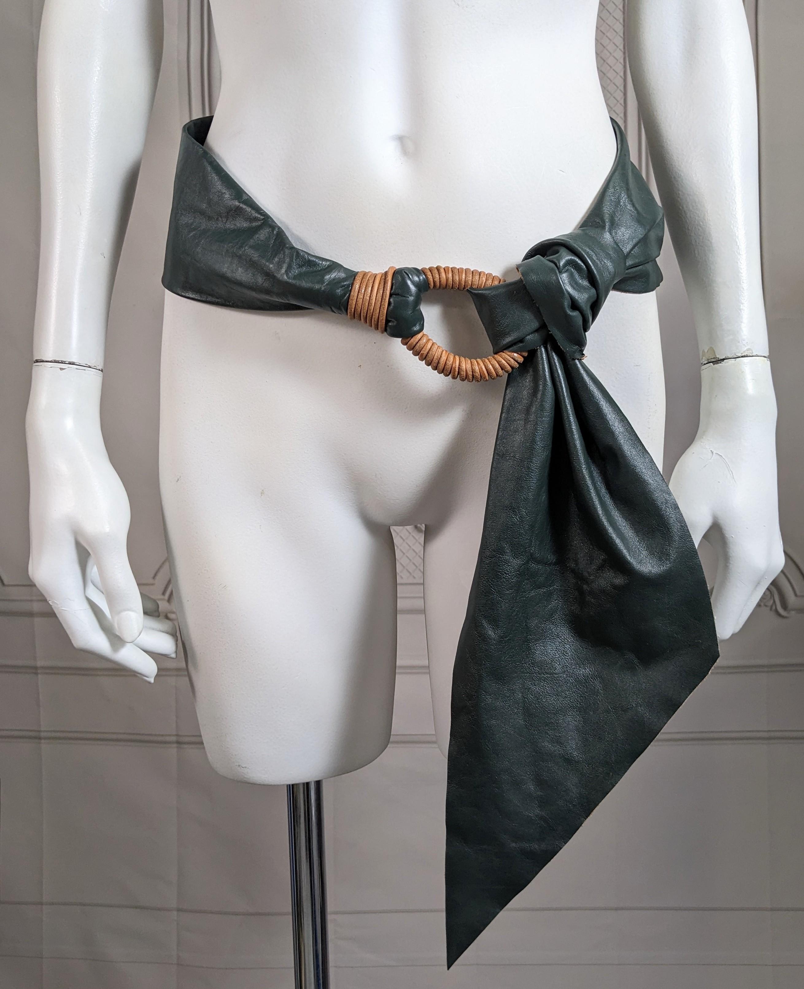 Extravagant Glazed Leather Sash Belt 6
