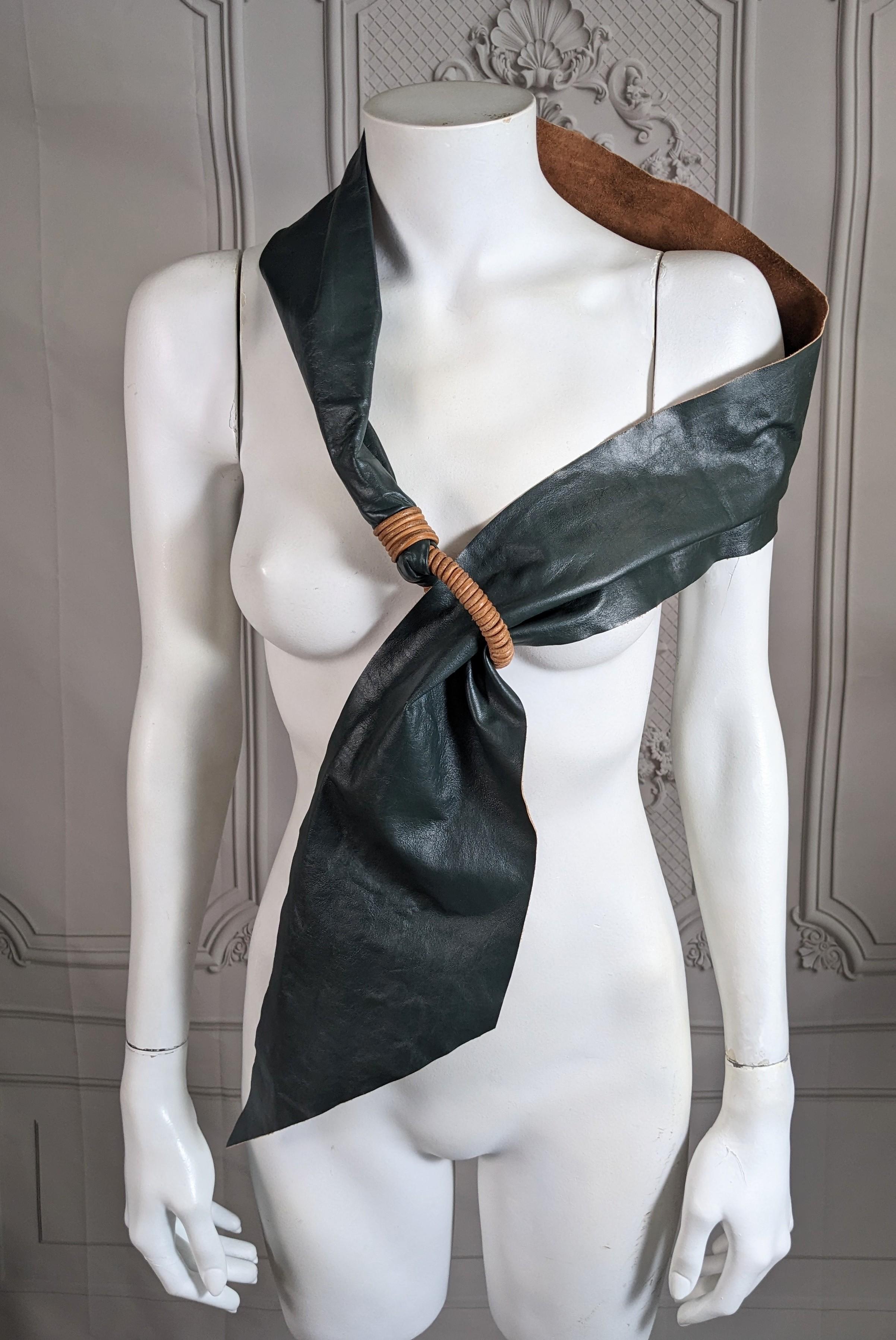Extravagant Glazed Leather Sash Belt In Excellent Condition For Sale In New York, NY