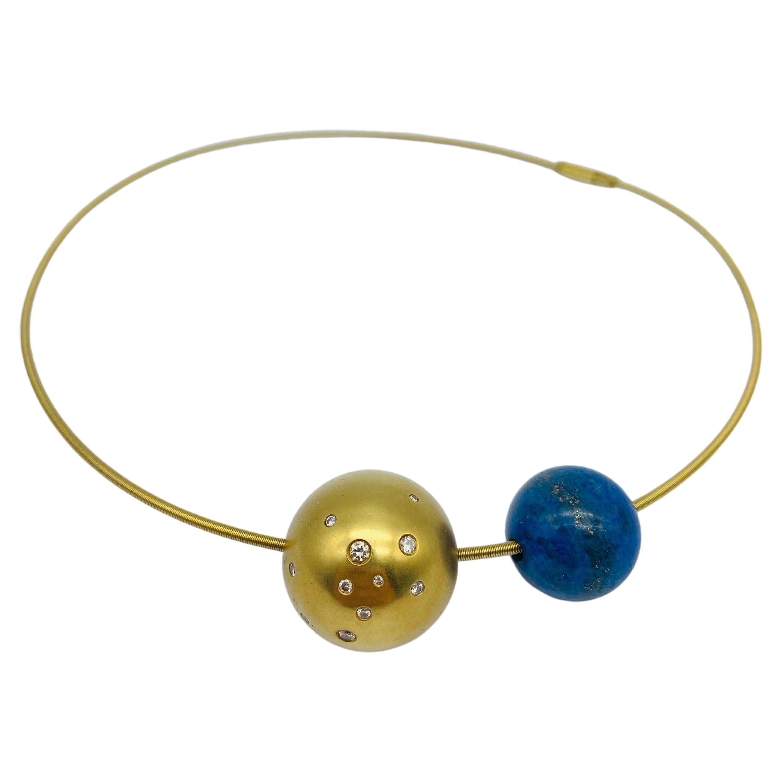 Extravagant Necklace Niessing Made of 18k Yellow Gold For Sale