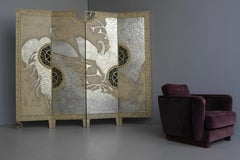 Extravagant  Peacock Room Divider with Wrought Iron details, Netherlands 1970's