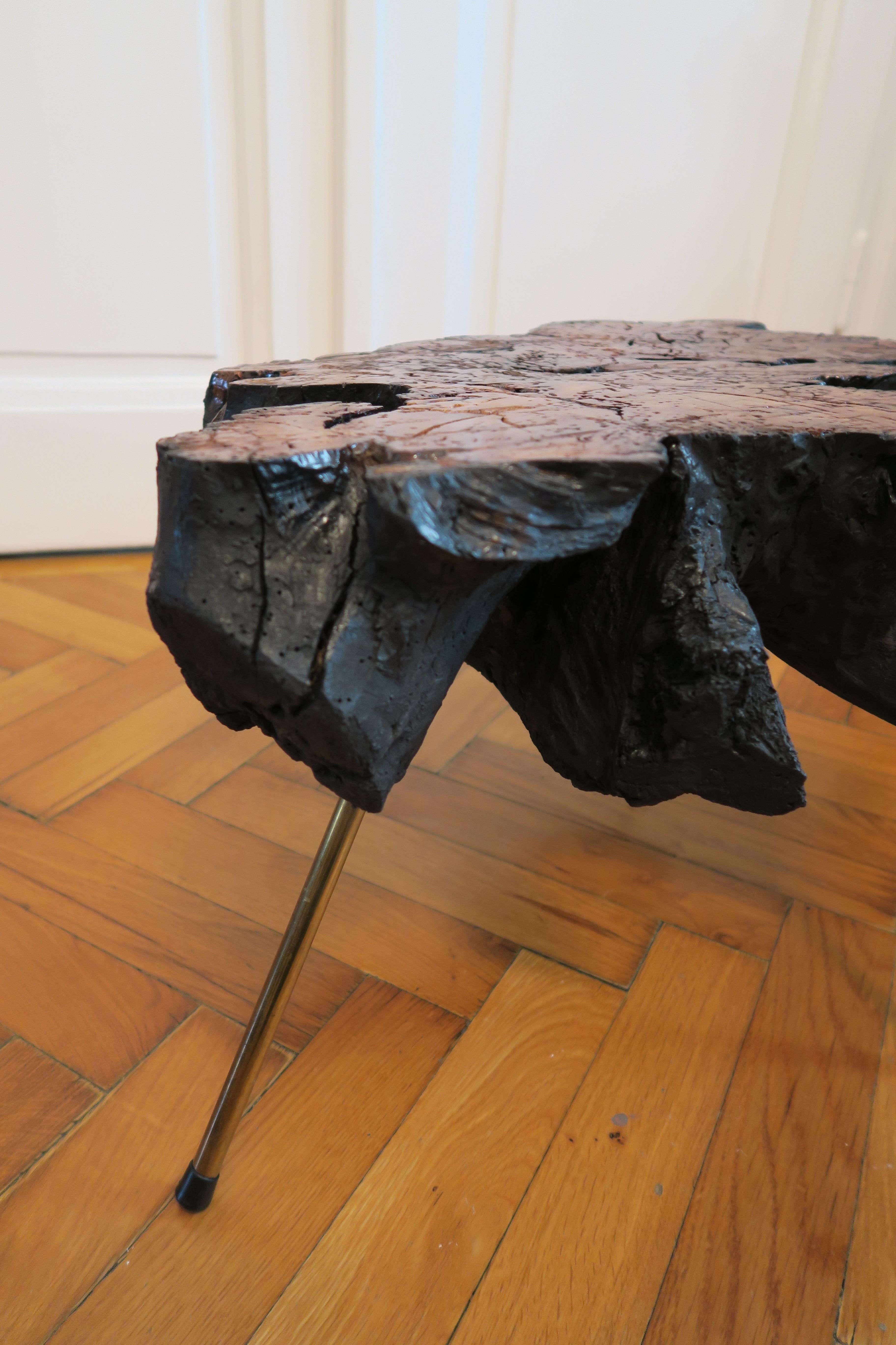 Mid-Century Modern Extravagant Tree Trunk Side Table in the Style of Carl Auböck For Sale