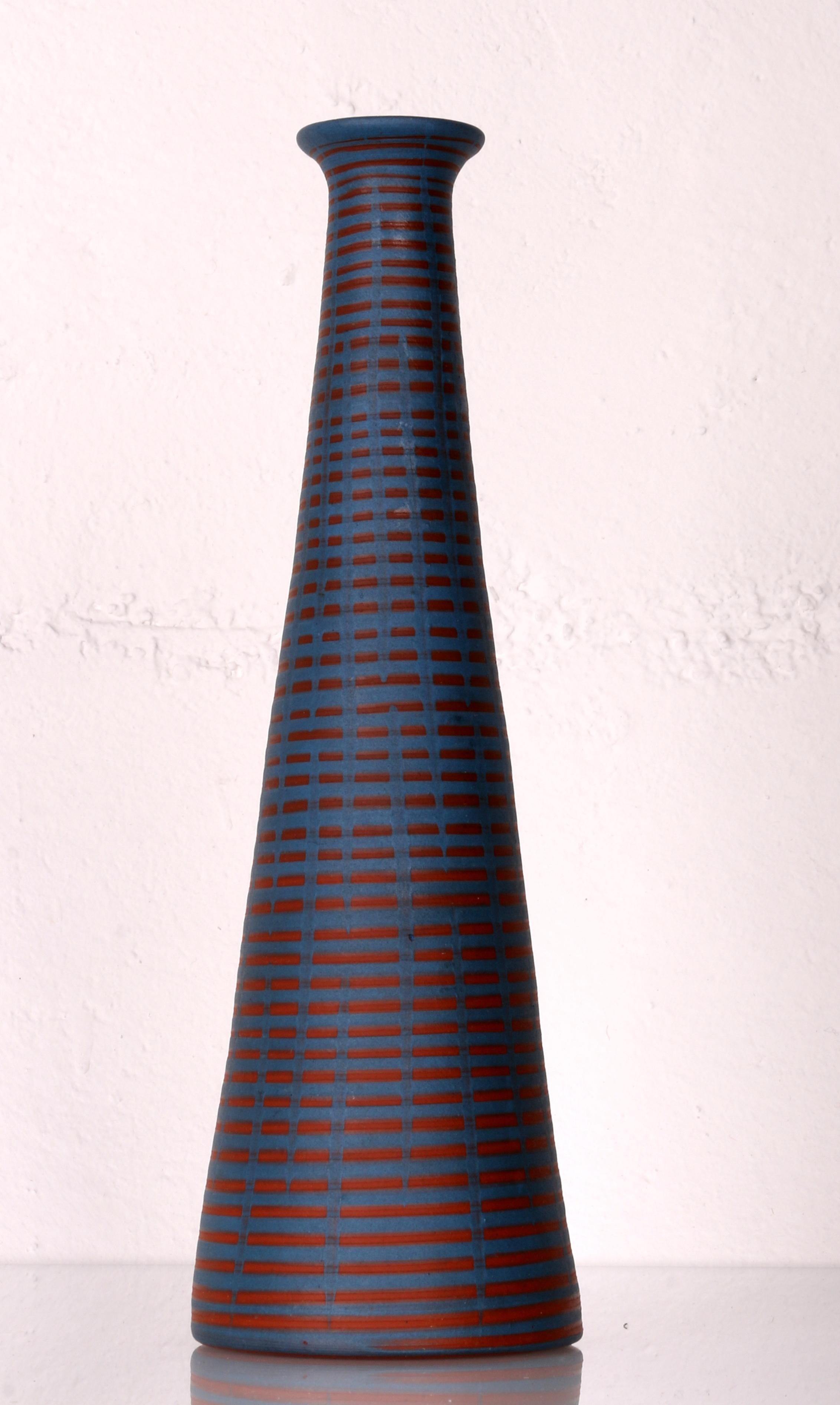 jarrón extravagante studio ceramics Rudi Stahl art pottery finales de los 60 principios de los 70 Alemán en venta