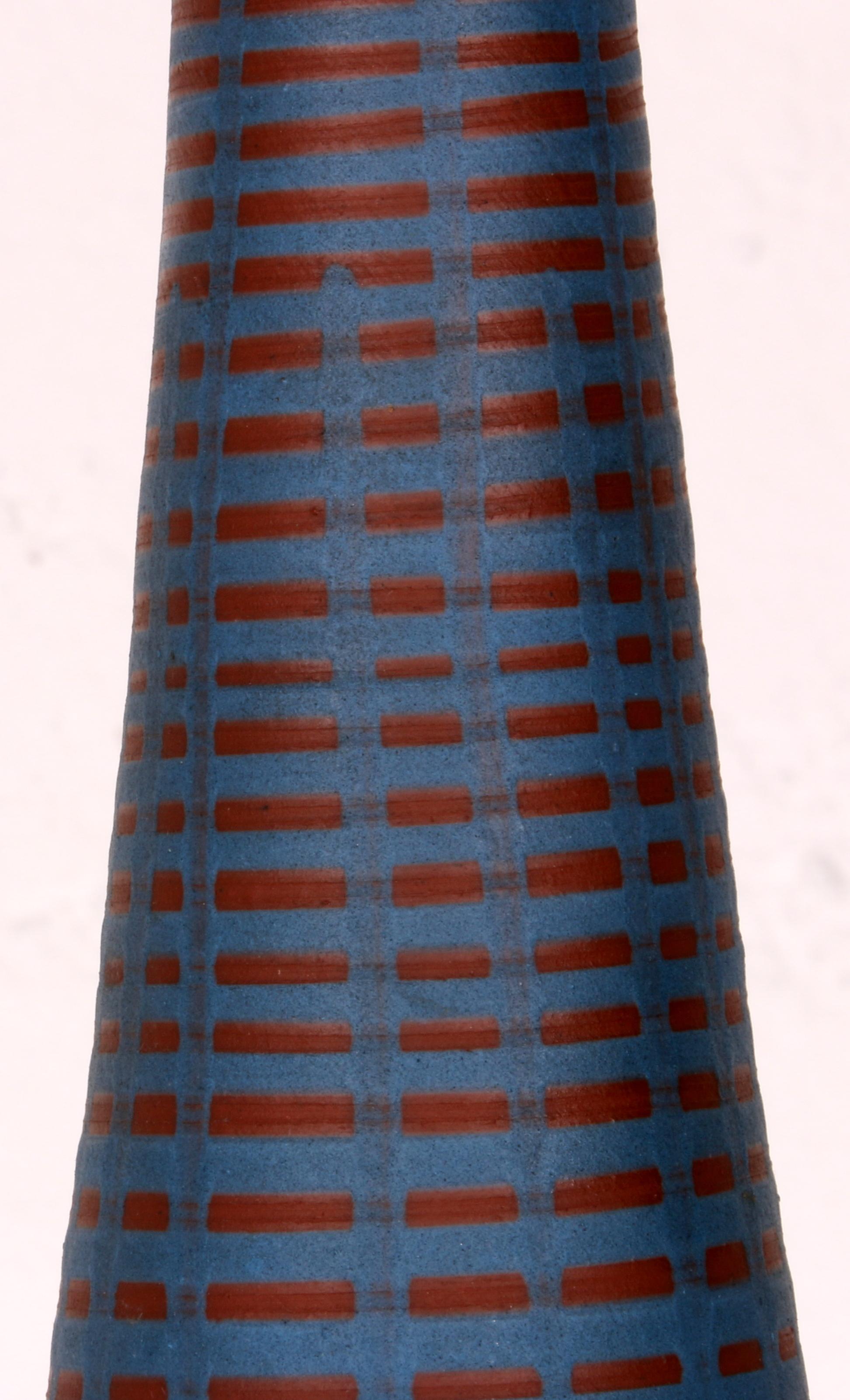 jarrón extravagante studio ceramics Rudi Stahl art pottery finales de los 60 principios de los 70 Alfarería en venta