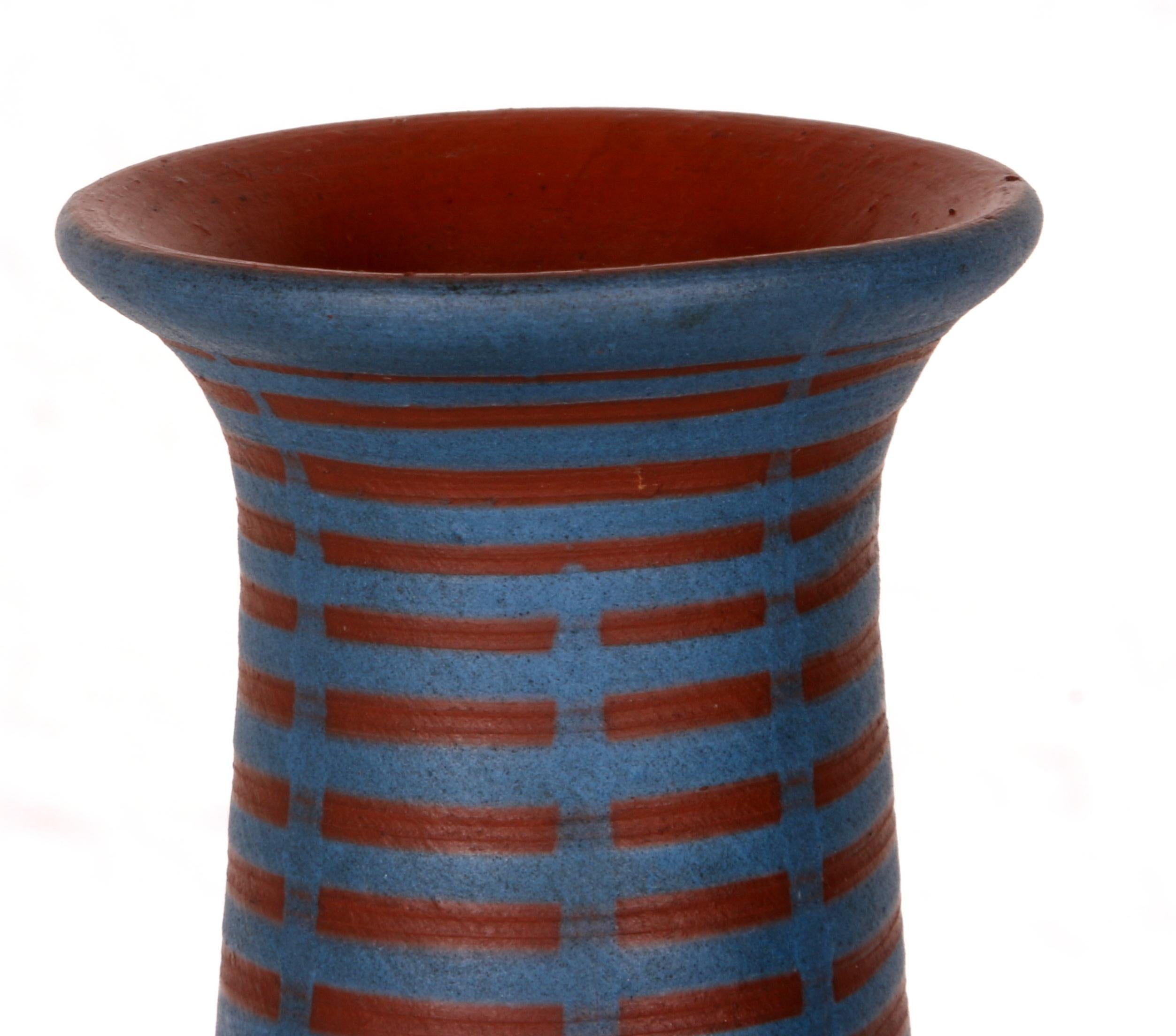 jarrón extravagante studio ceramics Rudi Stahl art pottery finales de los 60 principios de los 70 en venta 1