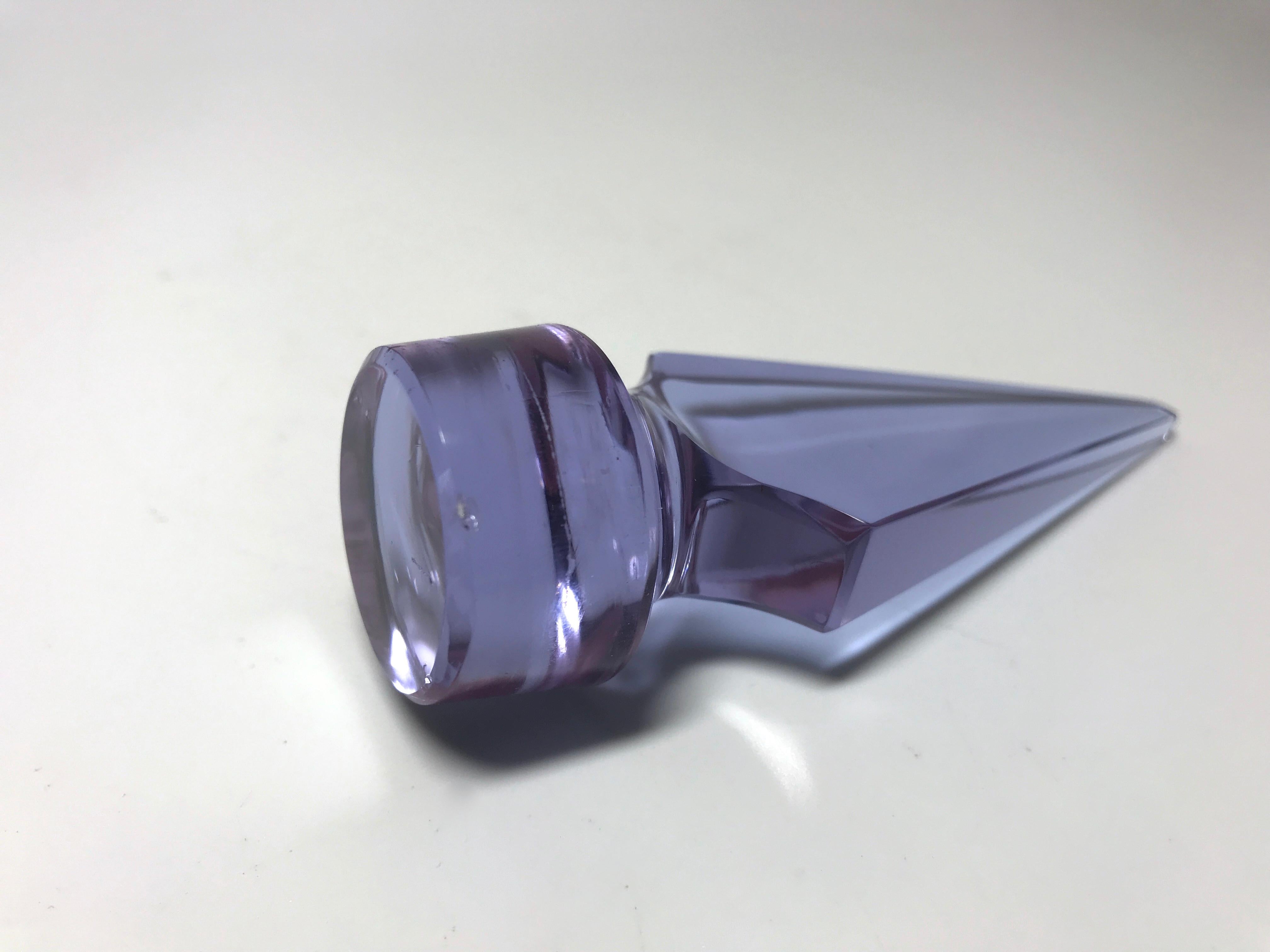 Extravagantly Large, Fabulous Moser Alexandrite Crystal Art Deco Perfume Bottle In Good Condition In Rothley, Leicestershire