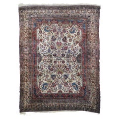 Extreamly Fine Antique and Rare Persian 100% Silk Senneh Rug