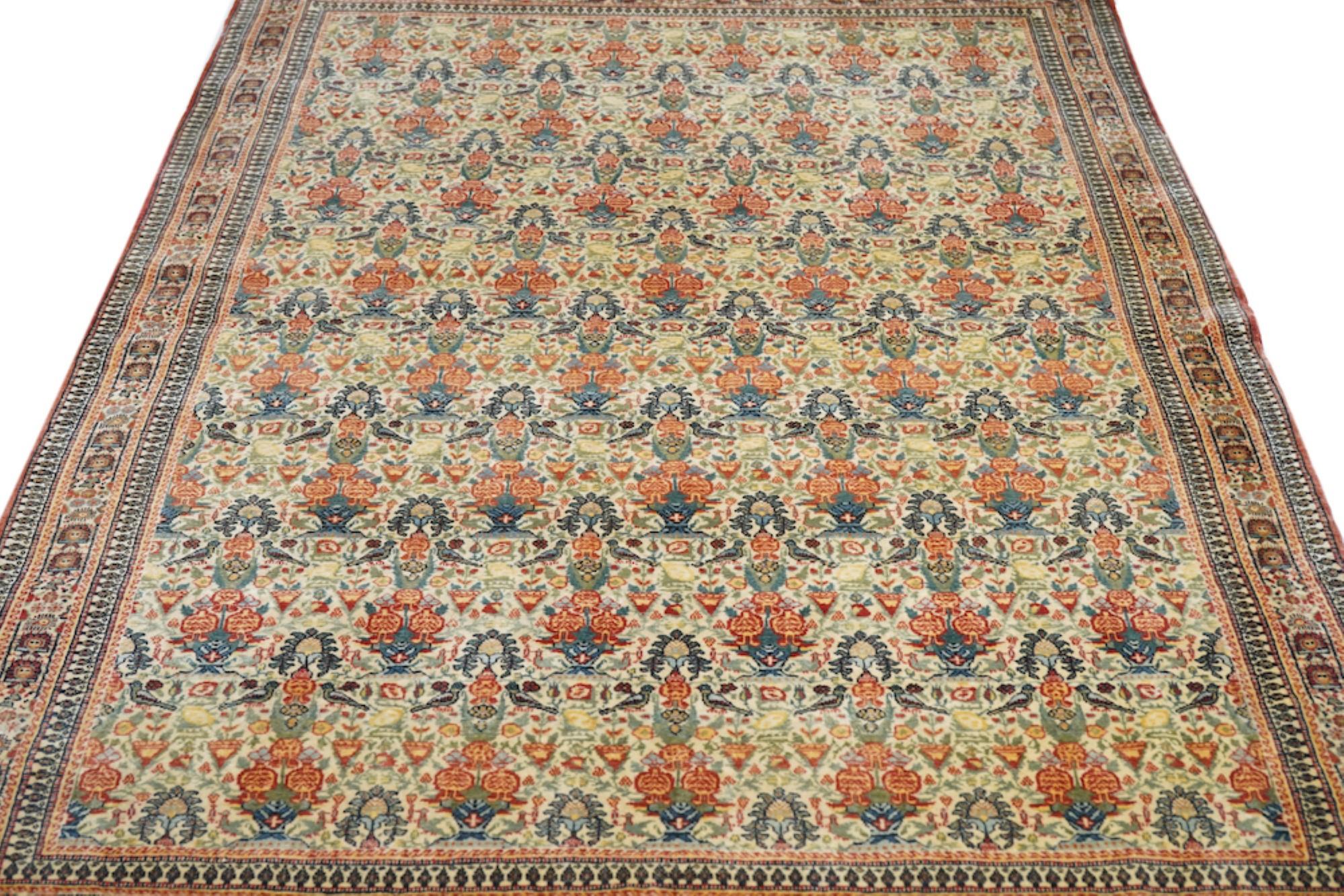 Extreamly Fine Antique Persian Tehran Rug 4'9'' x 6'8'' For Sale 3