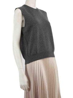 Extreme Cashmere Grey Cashmere Knitted Vest Size M