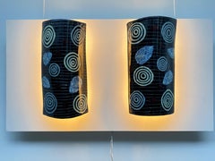 Rarísimo Par de Apliques de Cerámica Otello Rosa San Polo Venecia Italia Años 50