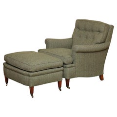 Extremely Comfortable English Style Lounge Chair and Matching Ottoman