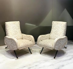 Extremely Comfortable Midcentury Reclinable Lounge Chairs or Armchairs 1950