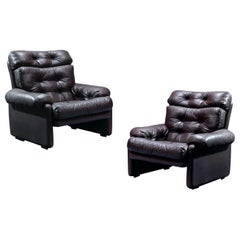 Paire de fauteuils extrêmement confortables par Afra e Tobia Scarpa Italie 70'