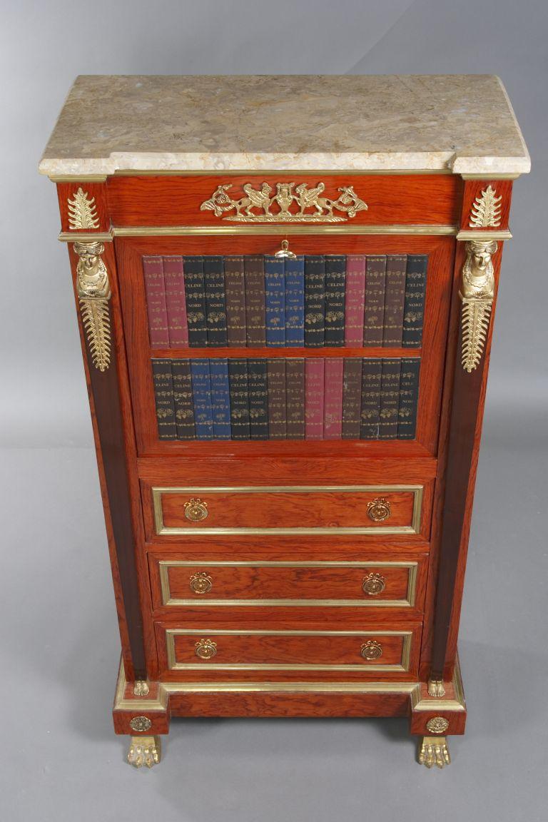Extremely Decorative Secretary Empire Style with Dummies Books For Sale 2