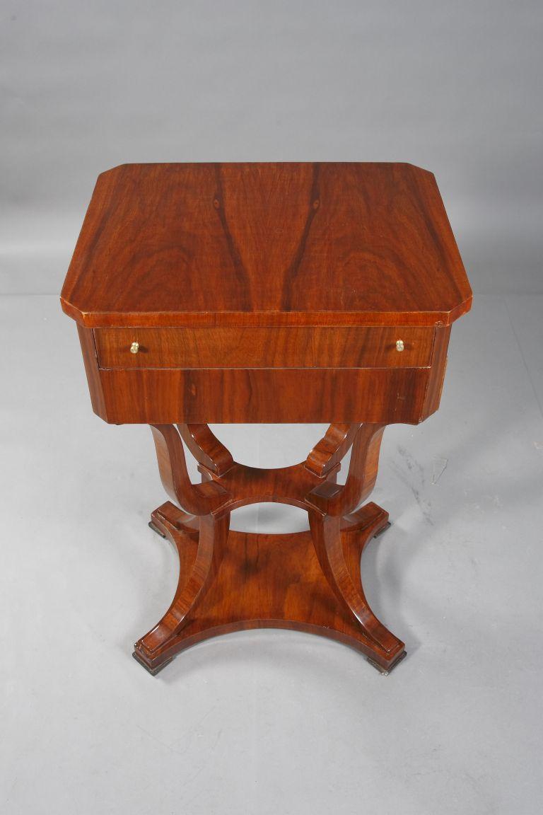 Extremely Decorative Sewing Table in the Biedermeier Style For Sale 3