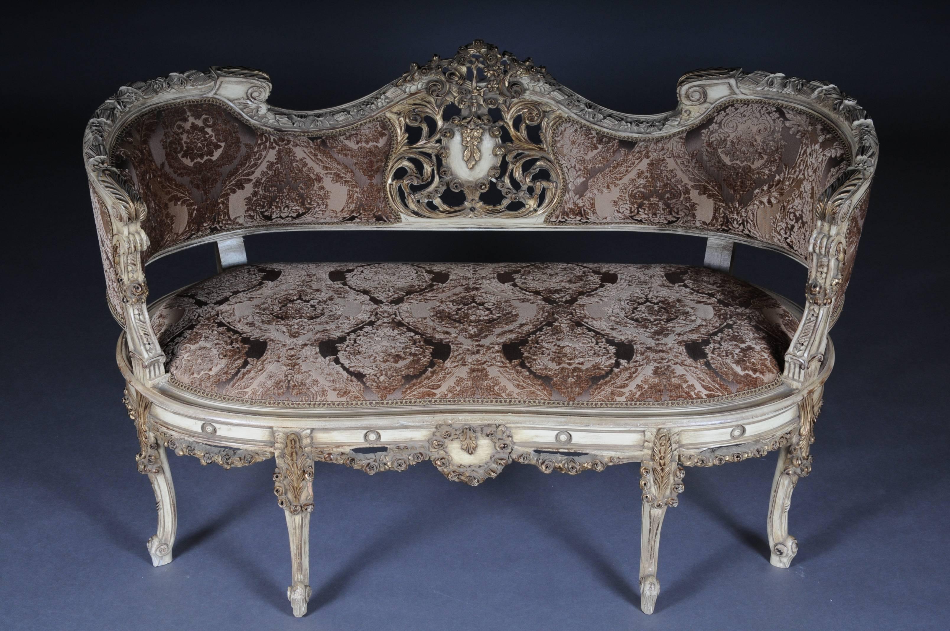 Hand-Carved Extremely Elegant French Sofa, Louis Seize XVI