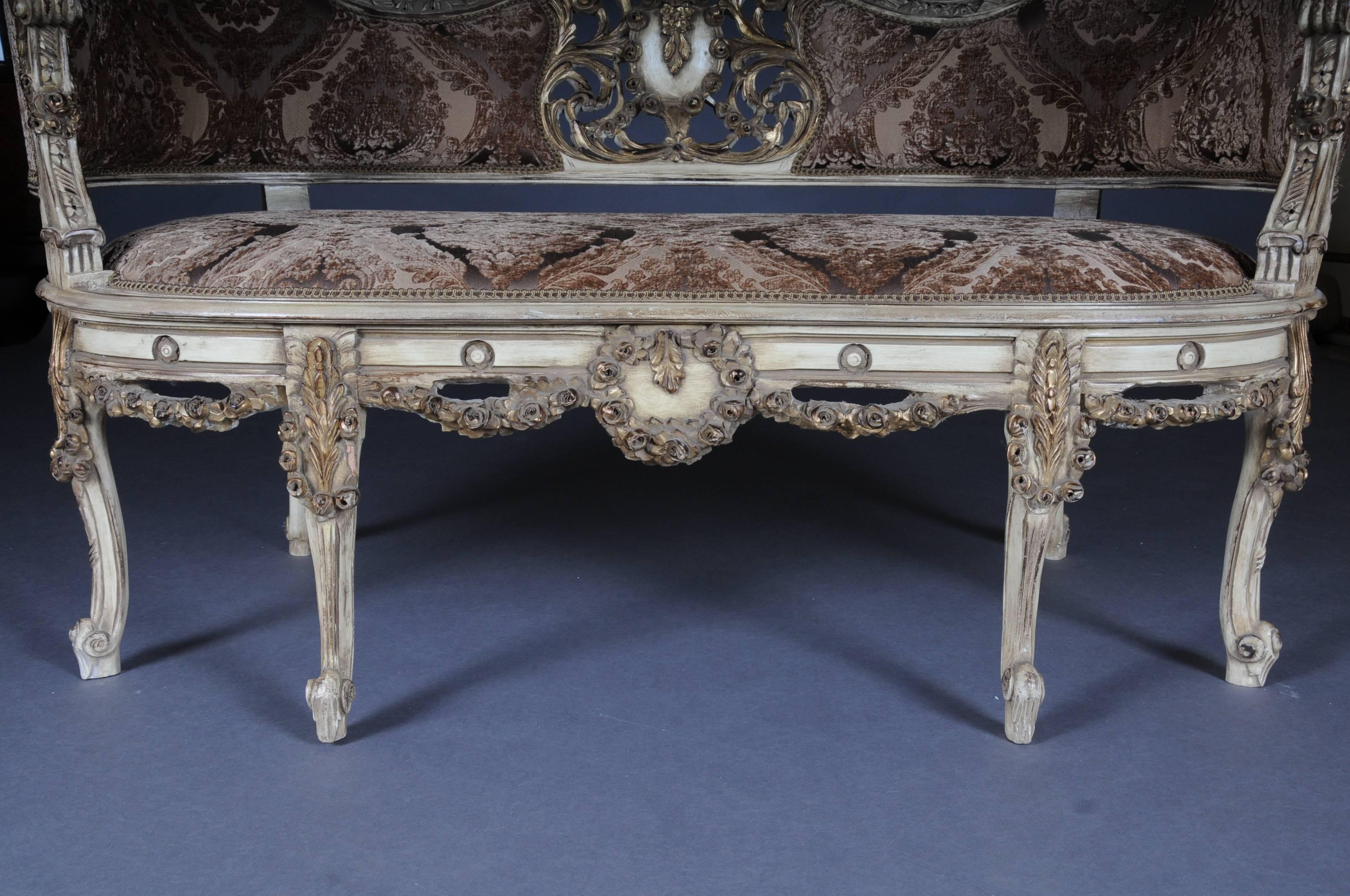 Äußerst elegantes französisches Sofa, Louis Seize XVI. (Handgeschnitzt) im Angebot