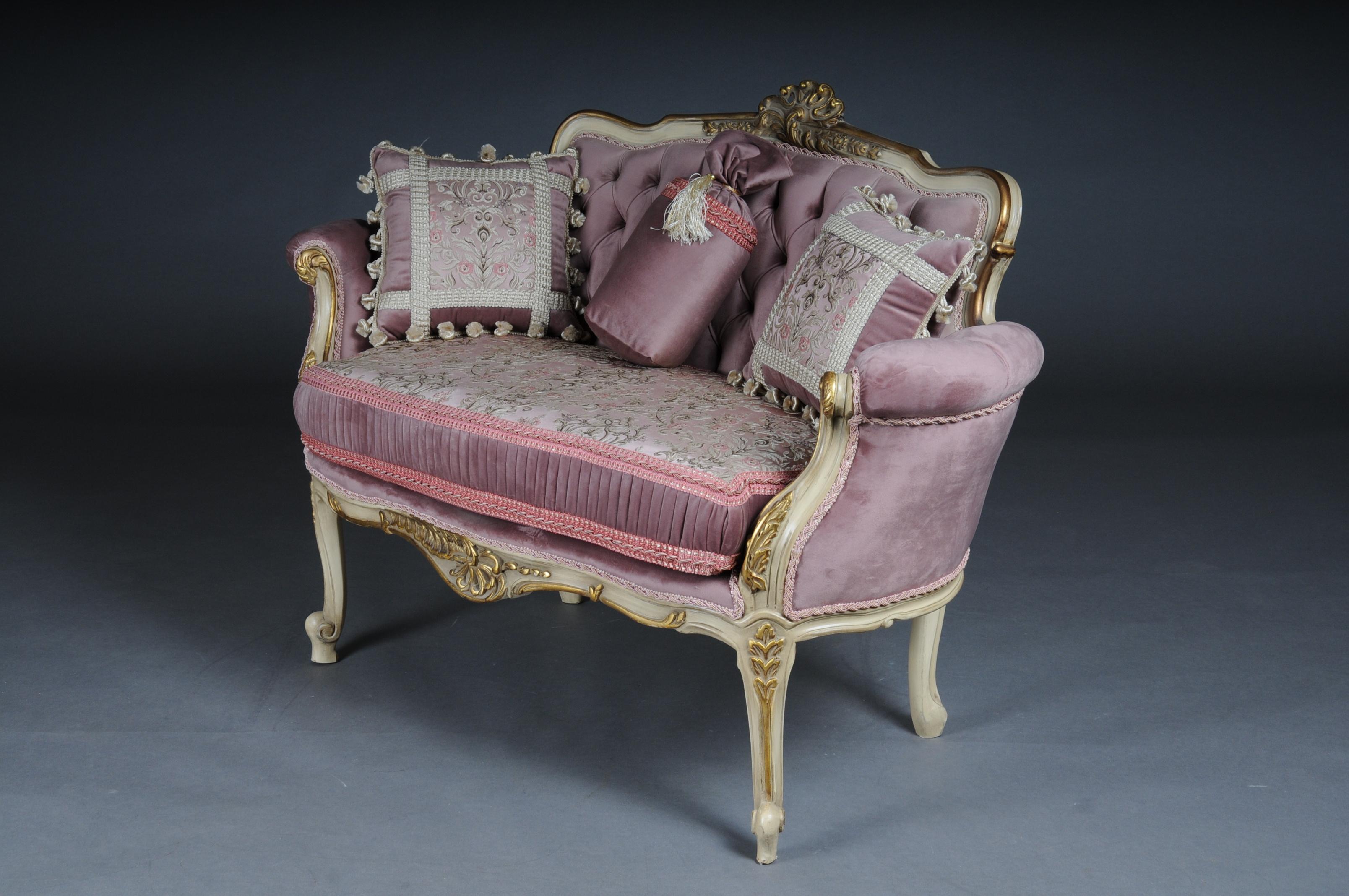 Carved Extremely Elegant French Sofa, Louis XV For Sale