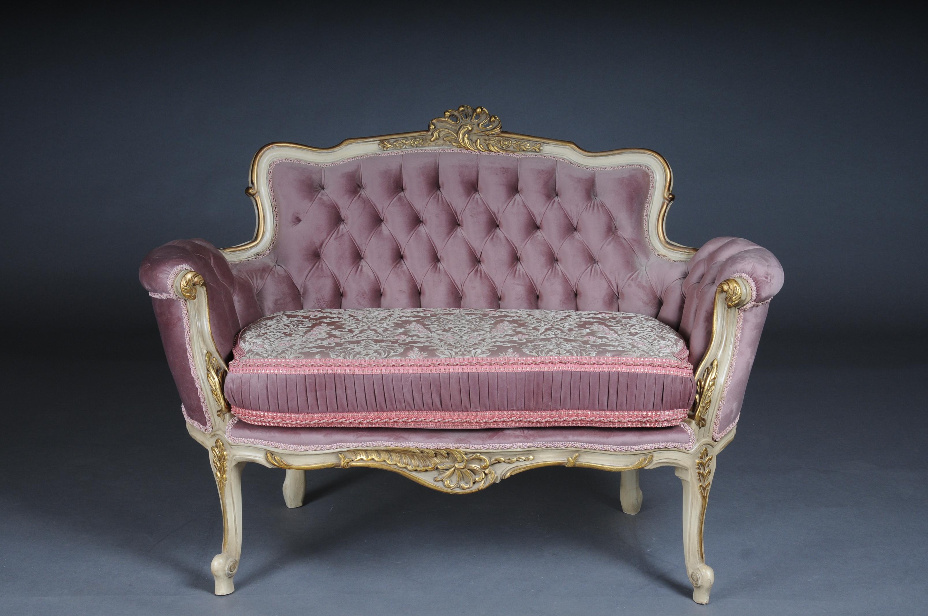 Äußerst elegantes französisches Sofa, Louis XV. (Geschnitzt) im Angebot