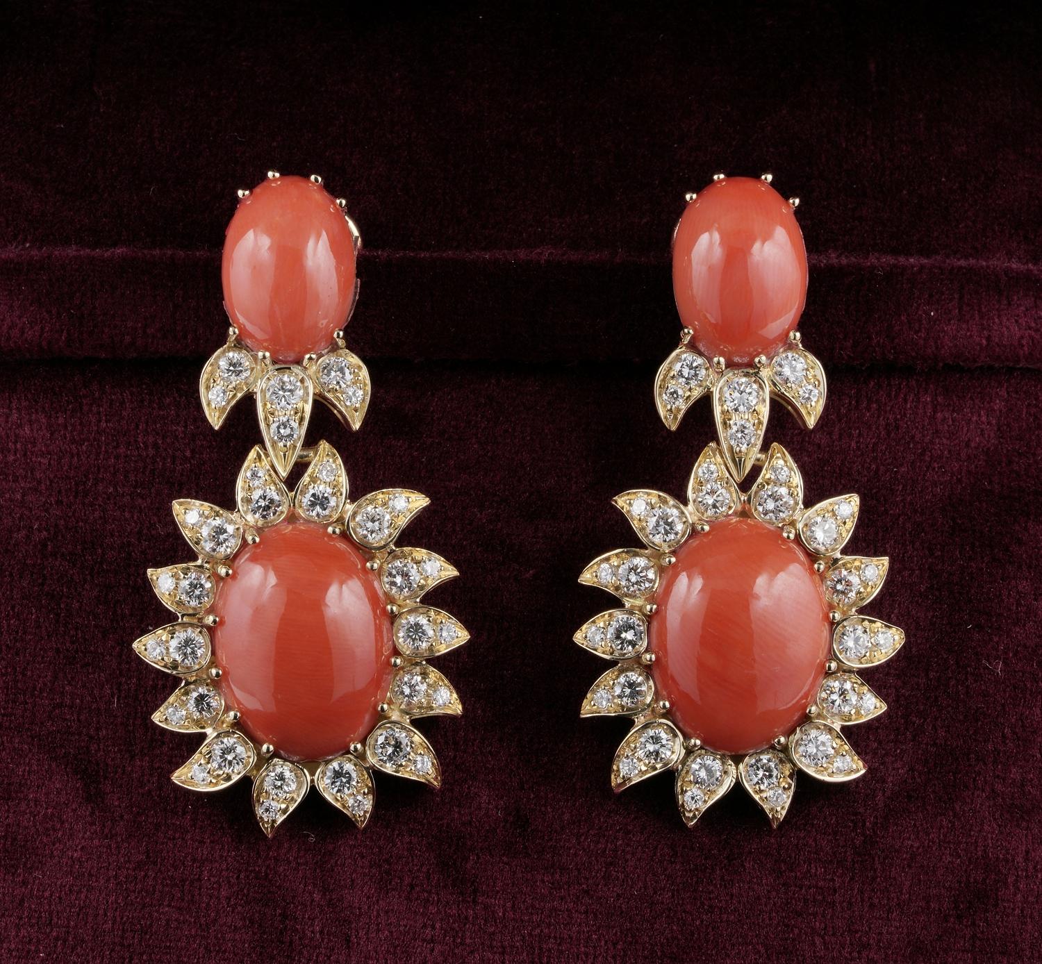 Luxury Coral

Just like a Diamond Coral is rated for quality; totally untreated not enhanced Natural Coral is very rare and only set on the very high end jewellery
This earrings set is the very best you can get, 100% Natural untreated,blemish free –