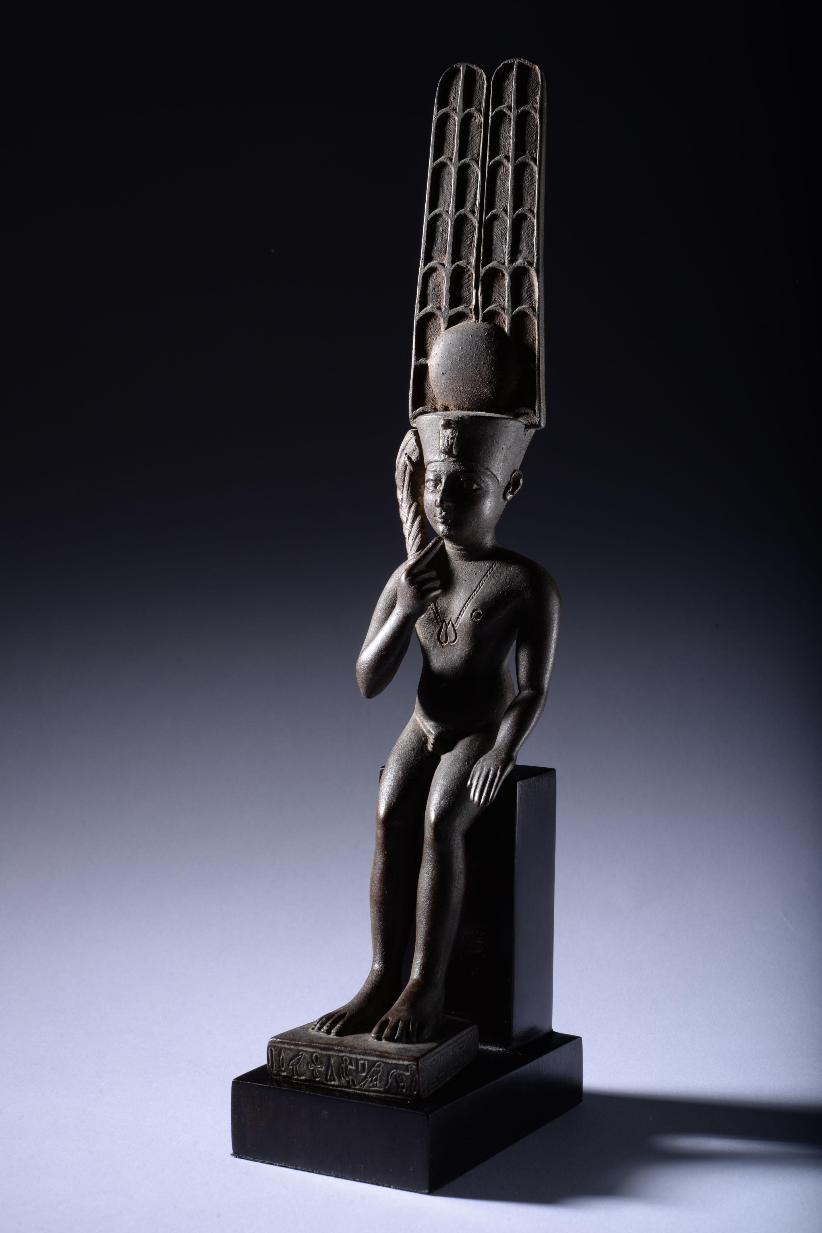 Ancient Egyptian Bronze Statue of Harpocrates 4