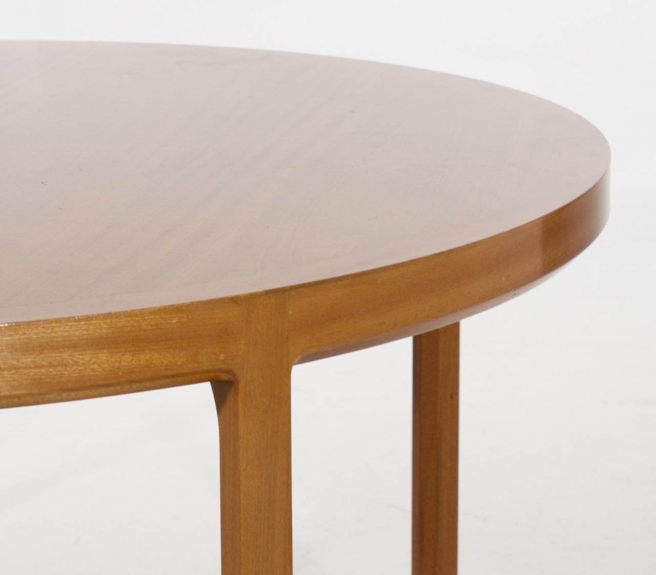 Wood Extremely Fine and Large Round Dining Table, 1960s For Sale