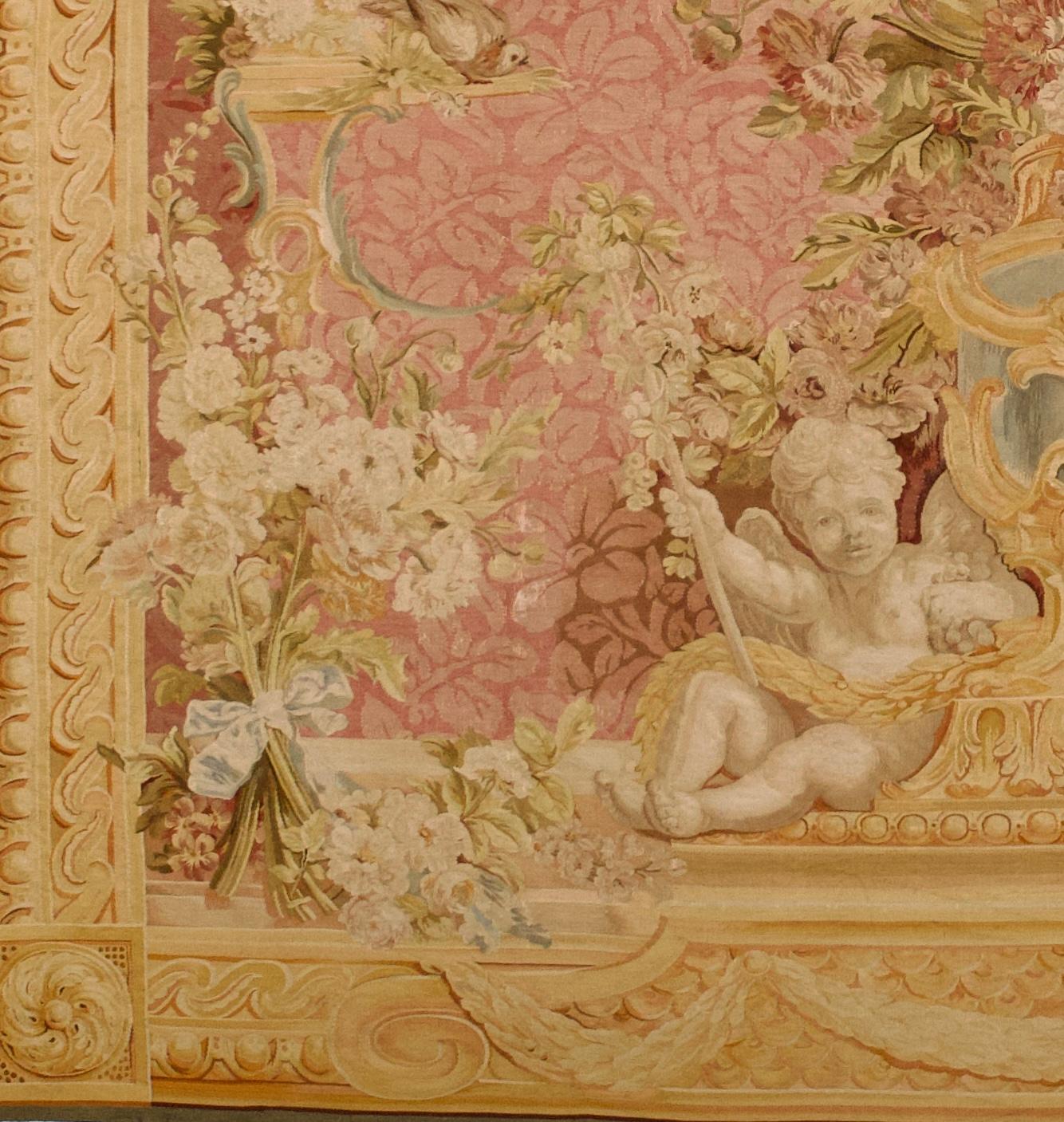 Francese Estremamente bello e raro l'arazzo francese Beauvais Aubusson 9'1