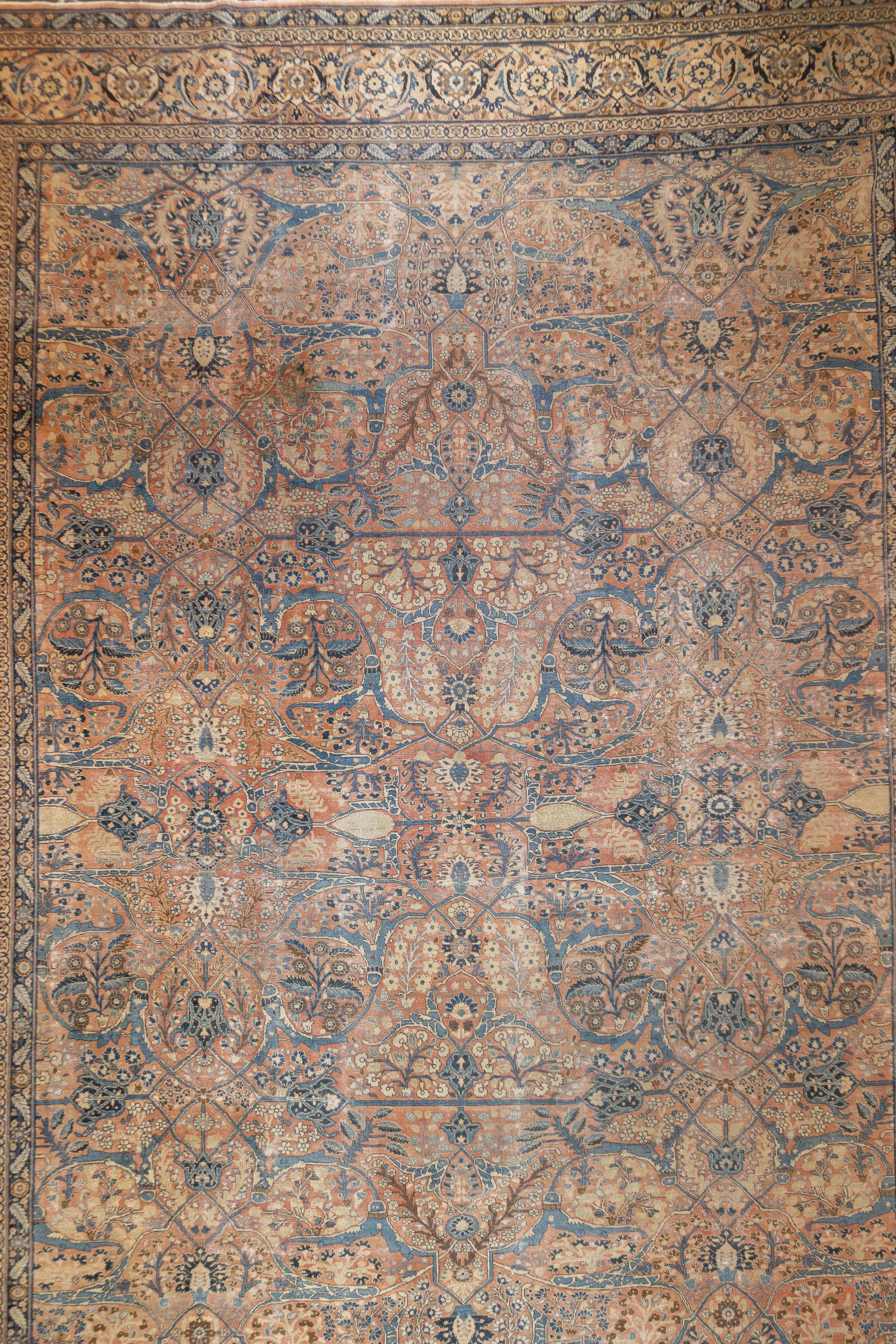 Estremamente pregiato e raro Tabriz persiano antico Haji Jalil 11'0" x 15'3" in vendita