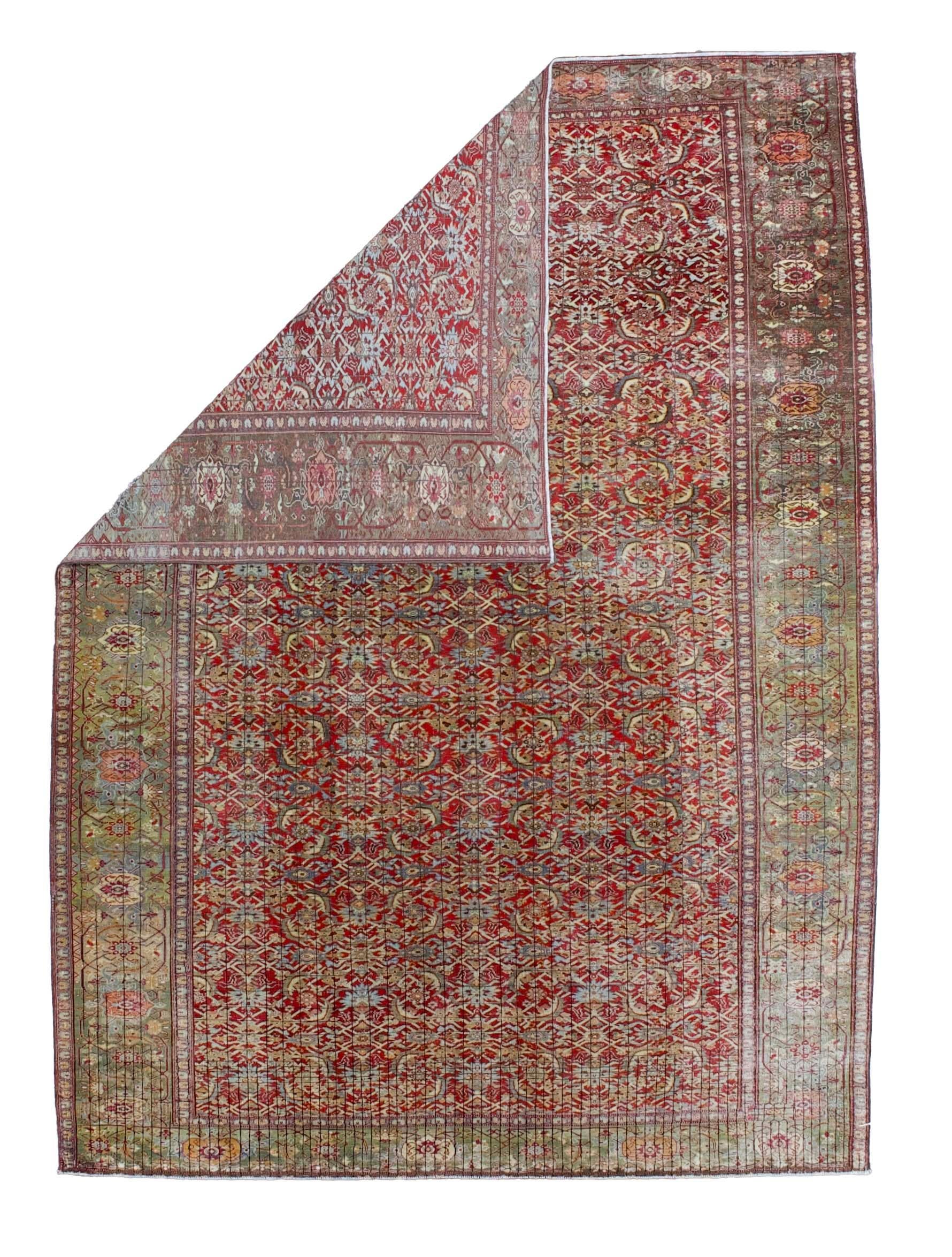 Extremely Fine Antique Mishan Malayer Rug 7’0