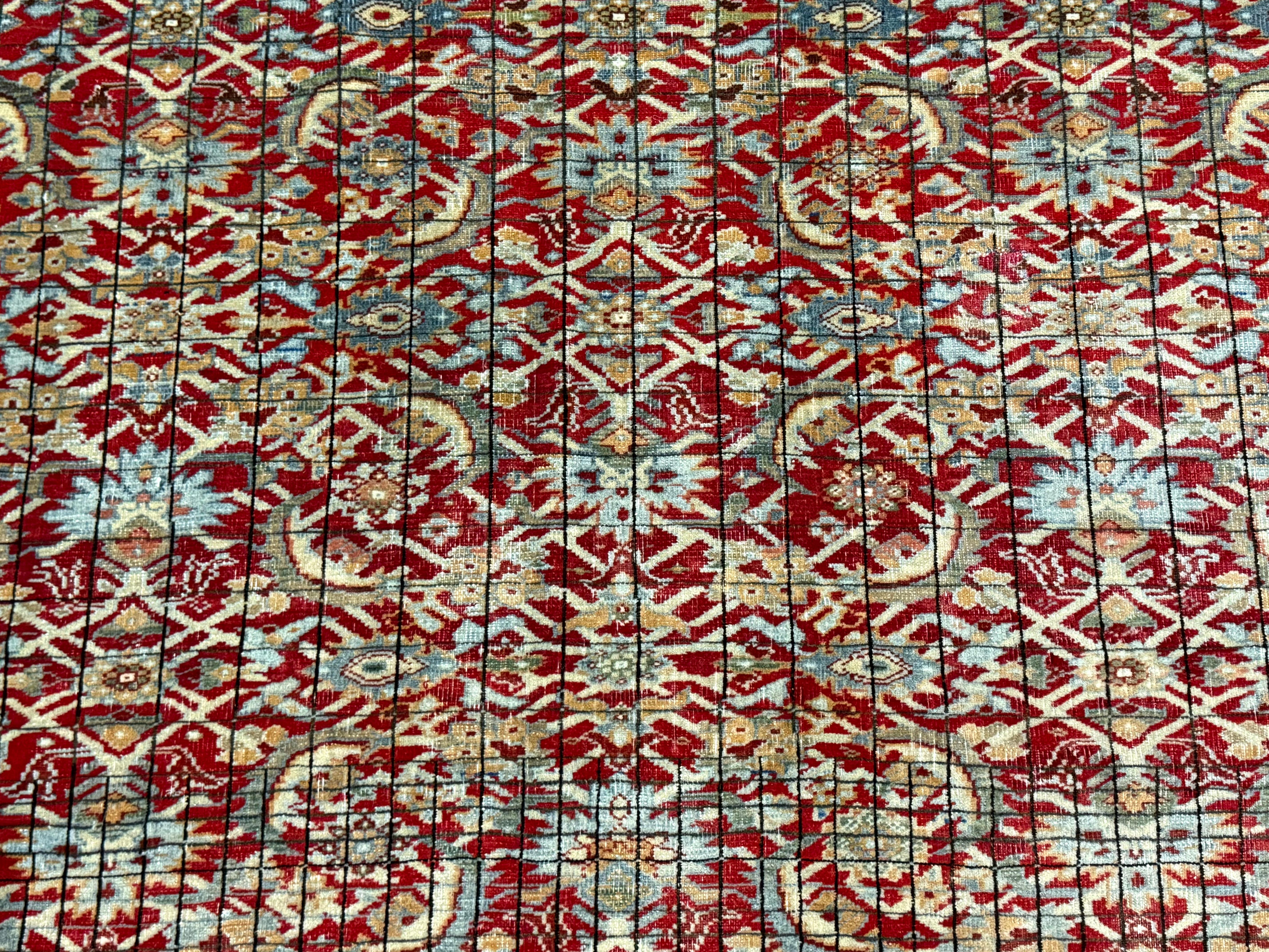 Wool Extremely Fine Antique Mishan Malayer Rug 7’0