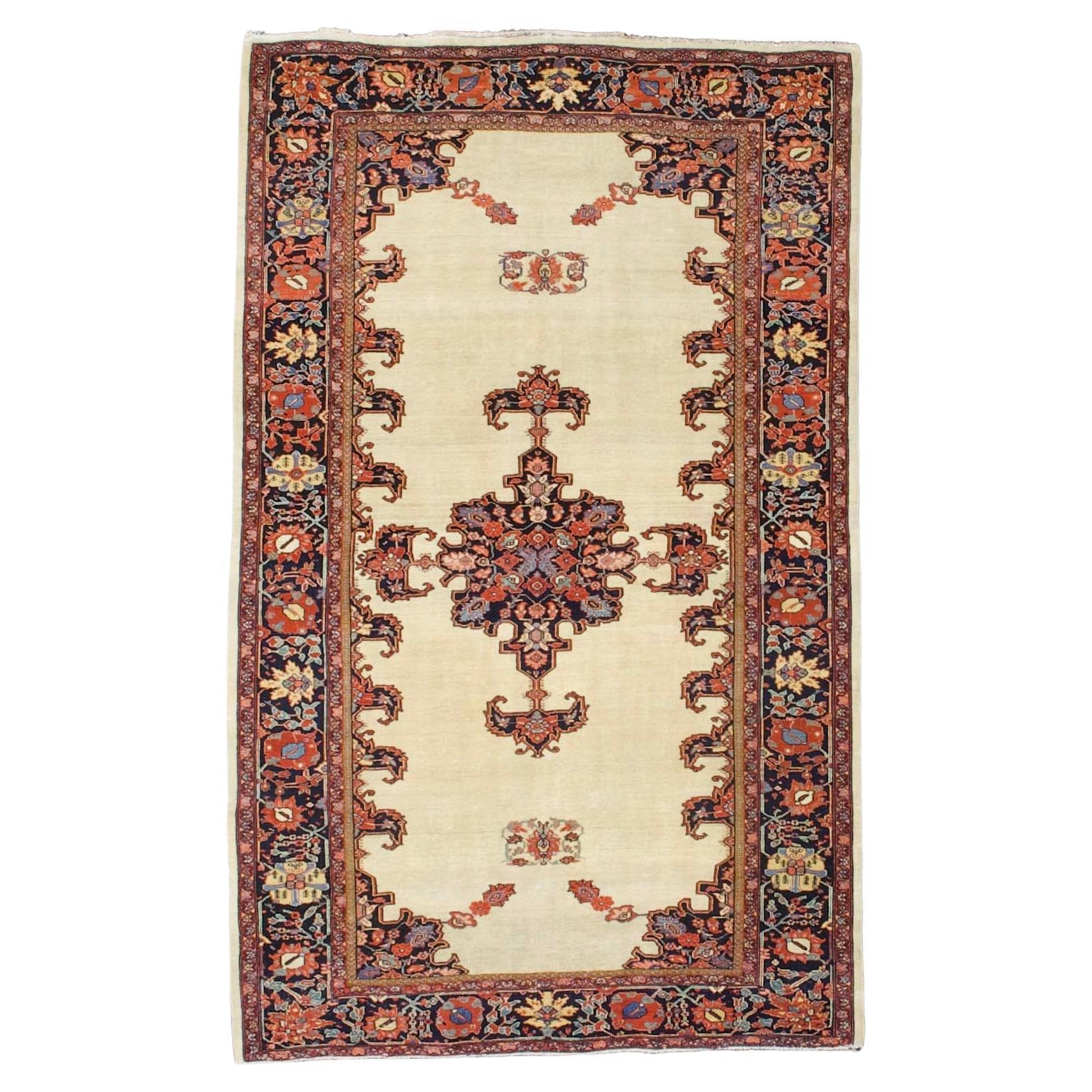Tappeto antico estremamente pregiato Sarouk Farahan x 6'9" in vendita