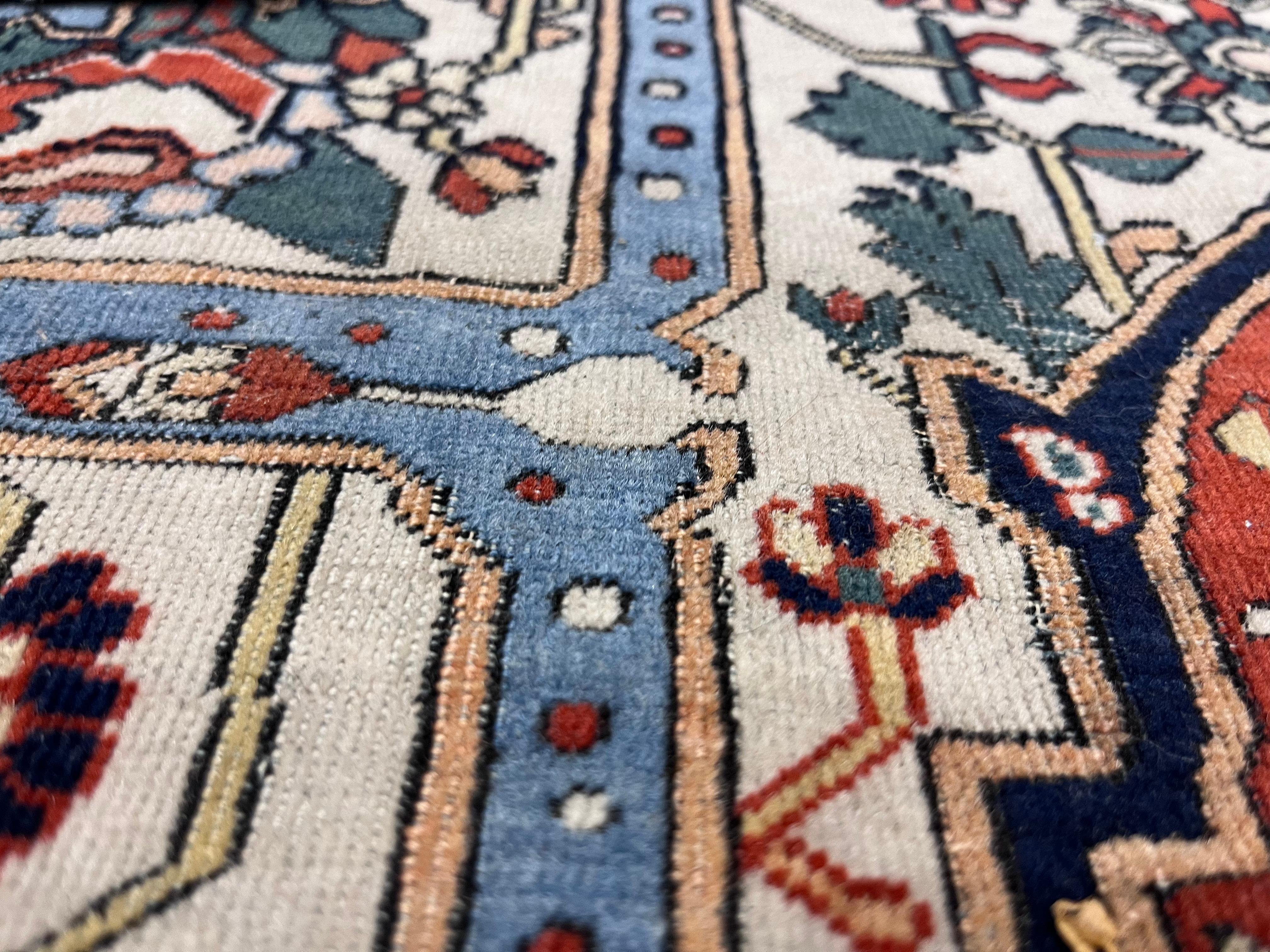 Très beau tapis ancien persan Mohtasham Kashan 4'6