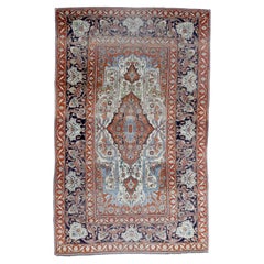 Extremely Fine Antique Persian Mohtasham Kashan Rug 4'6" x 7’3"