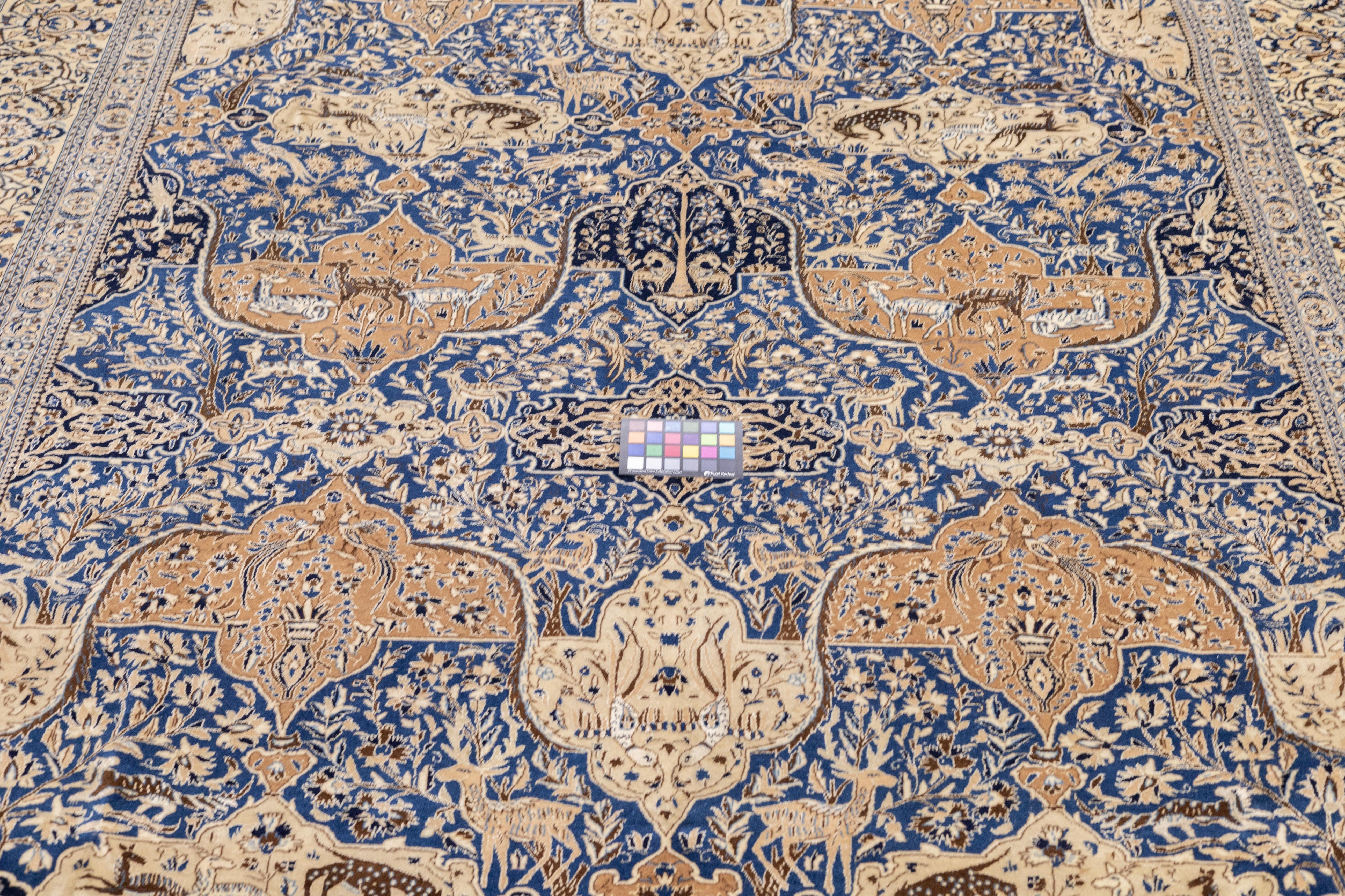 Lana Tappeto antico Nain persiano estremamente fine 8'2'' x 11'6'' in vendita