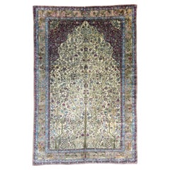 Extremely Fine Antique Persian Silk Kashan Rug 6'6'' x 9'8''