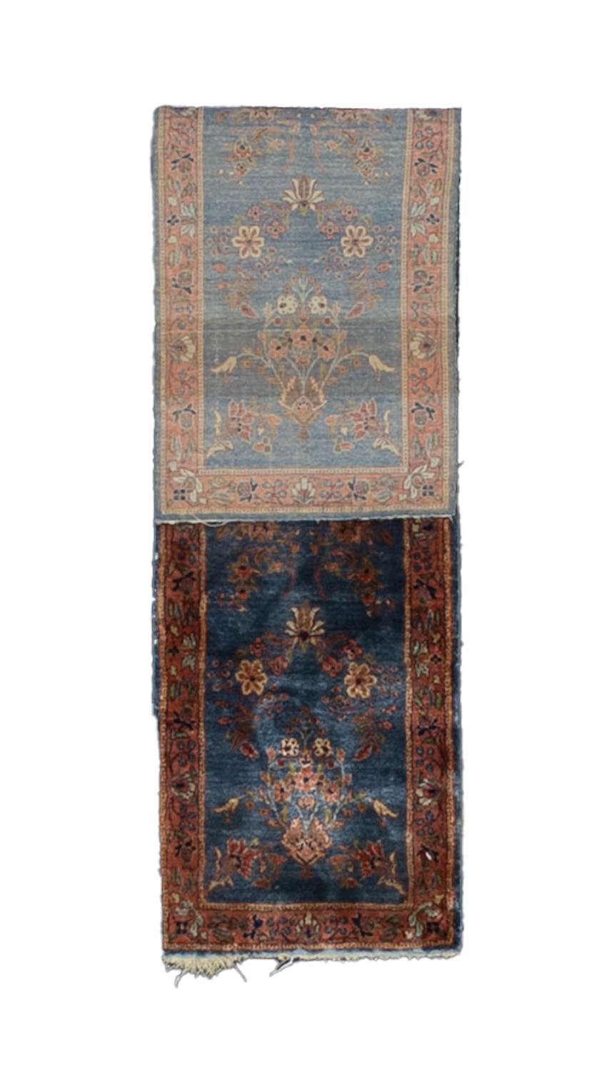 Alfombra de Seda Persa Kashan Antigua Extremadamente Fina 5'3